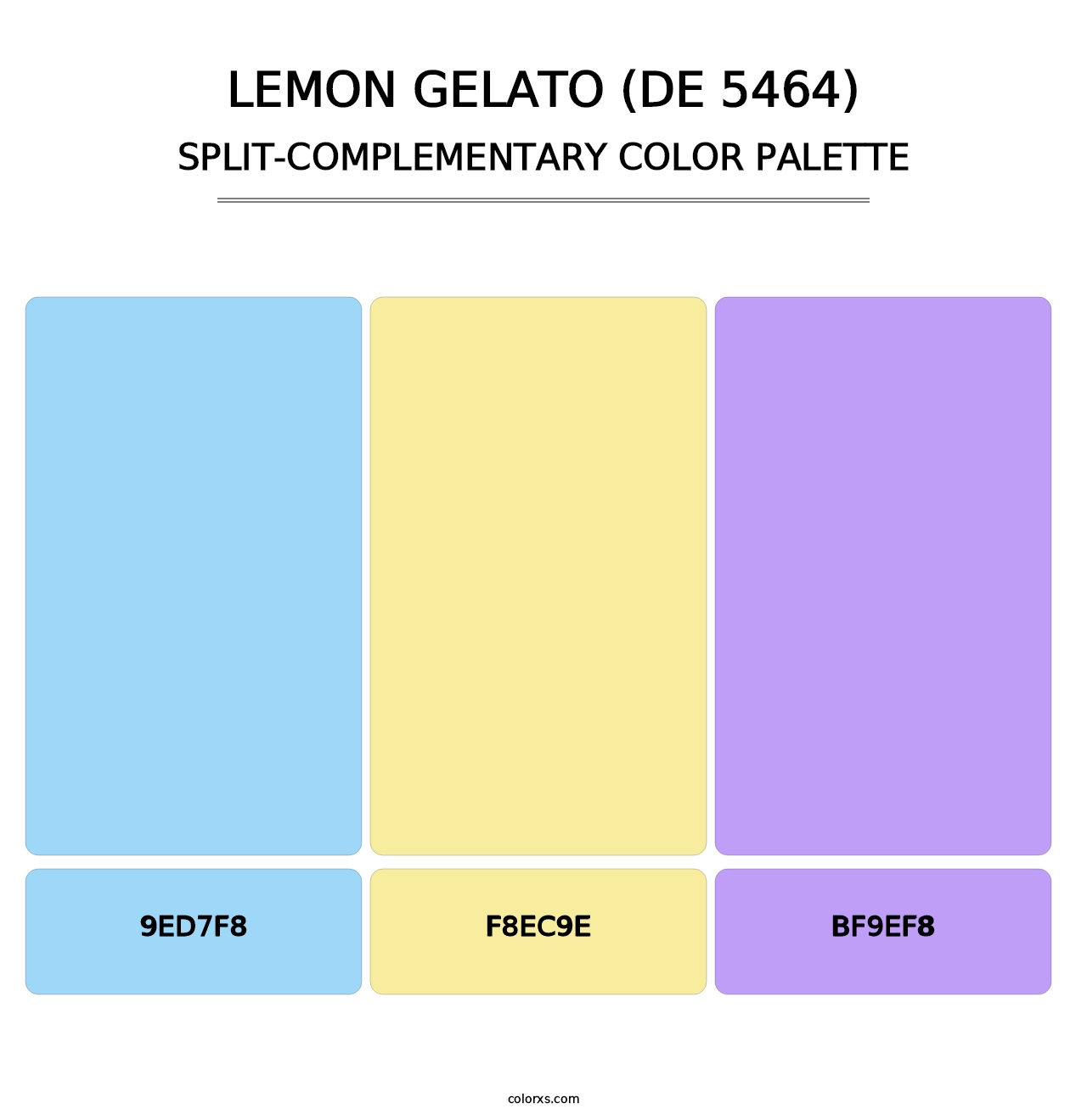 Lemon Gelato (DE 5464) - Split-Complementary Color Palette