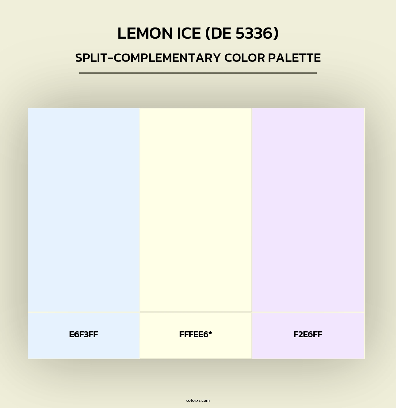 Lemon Ice (DE 5336) - Split-Complementary Color Palette