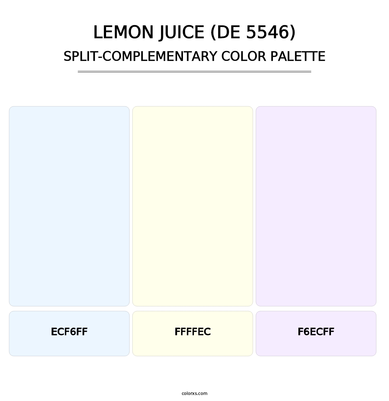 Lemon Juice (DE 5546) - Split-Complementary Color Palette