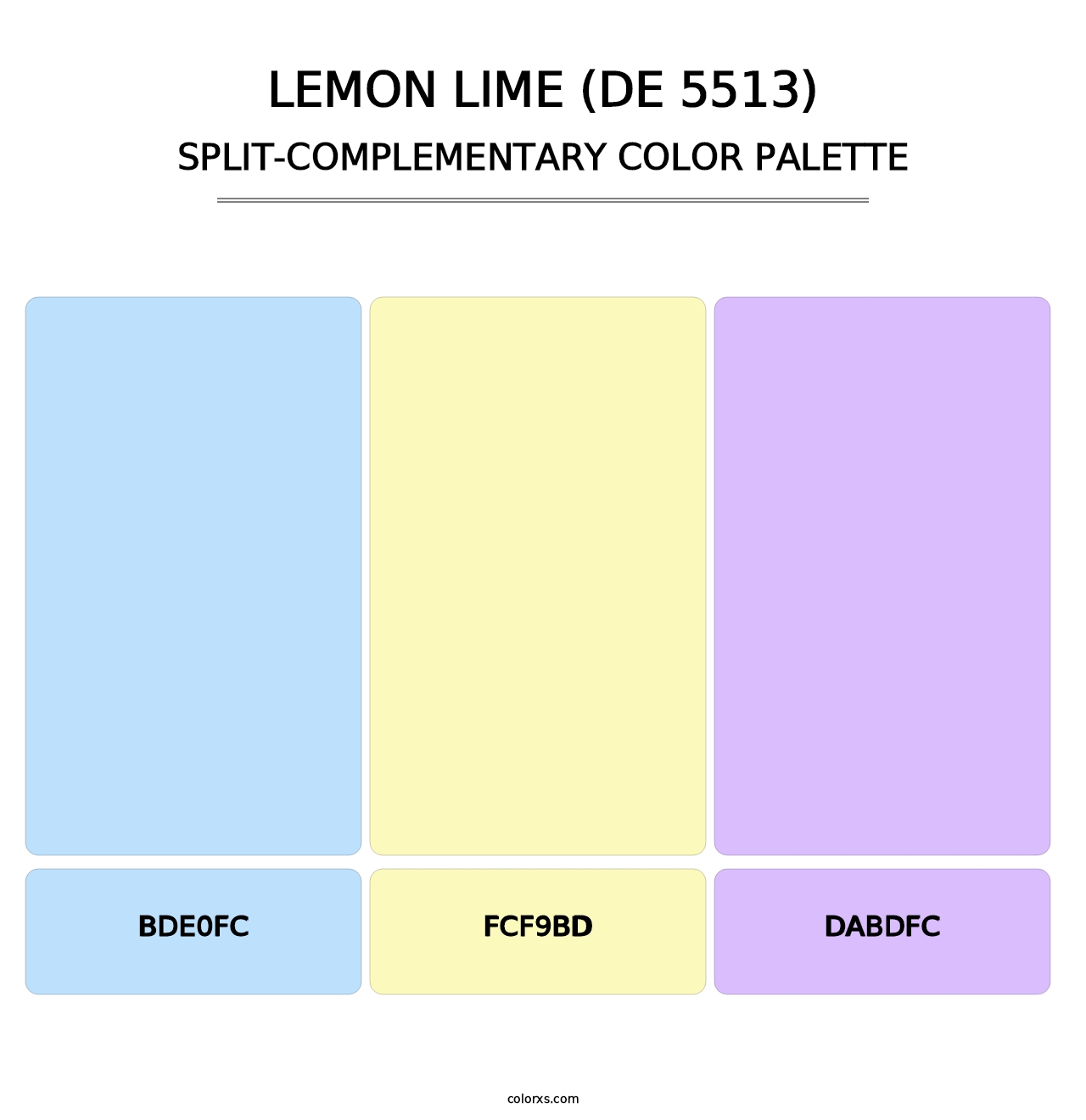 Lemon Lime (DE 5513) - Split-Complementary Color Palette