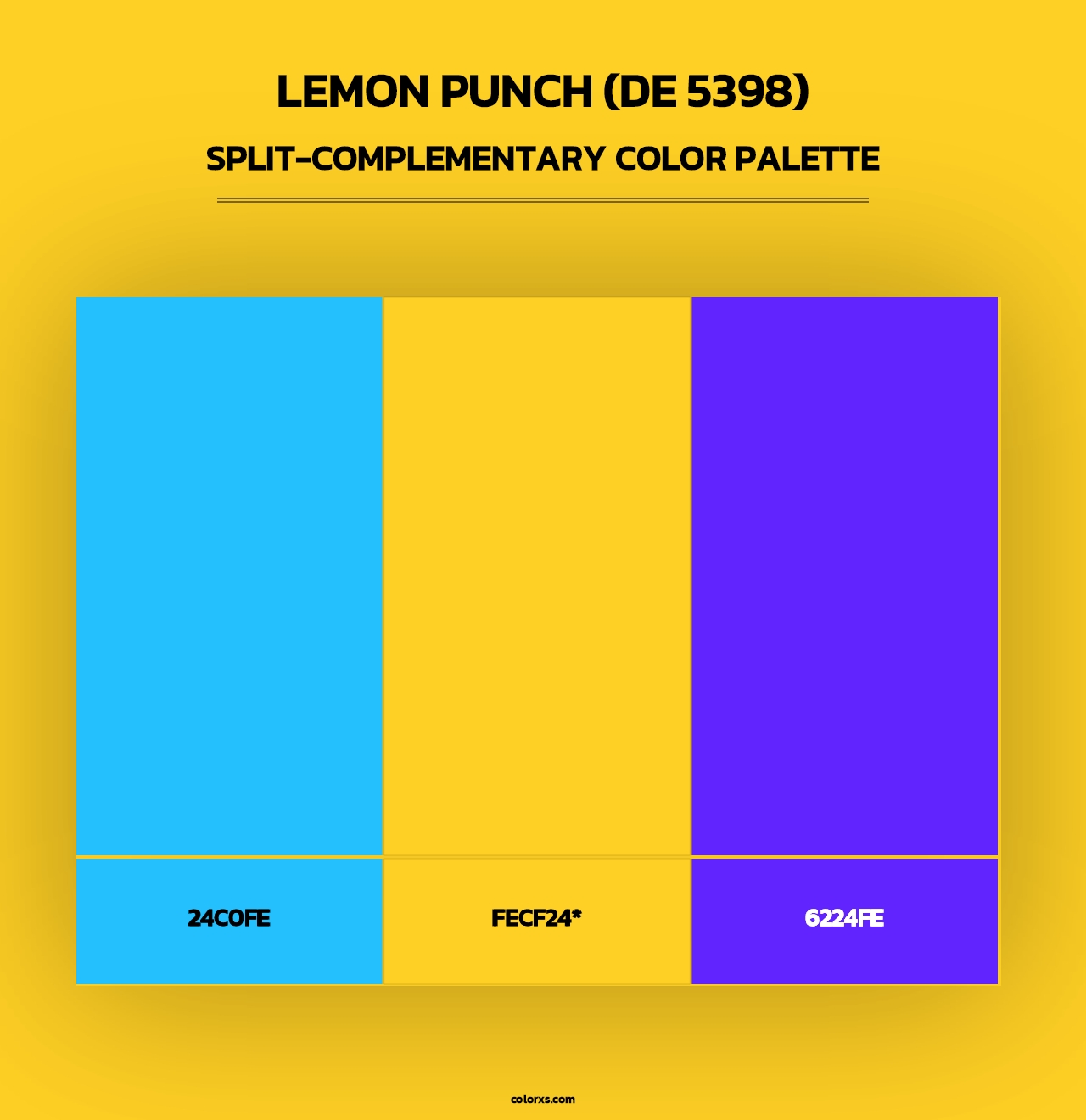 Lemon Punch (DE 5398) - Split-Complementary Color Palette