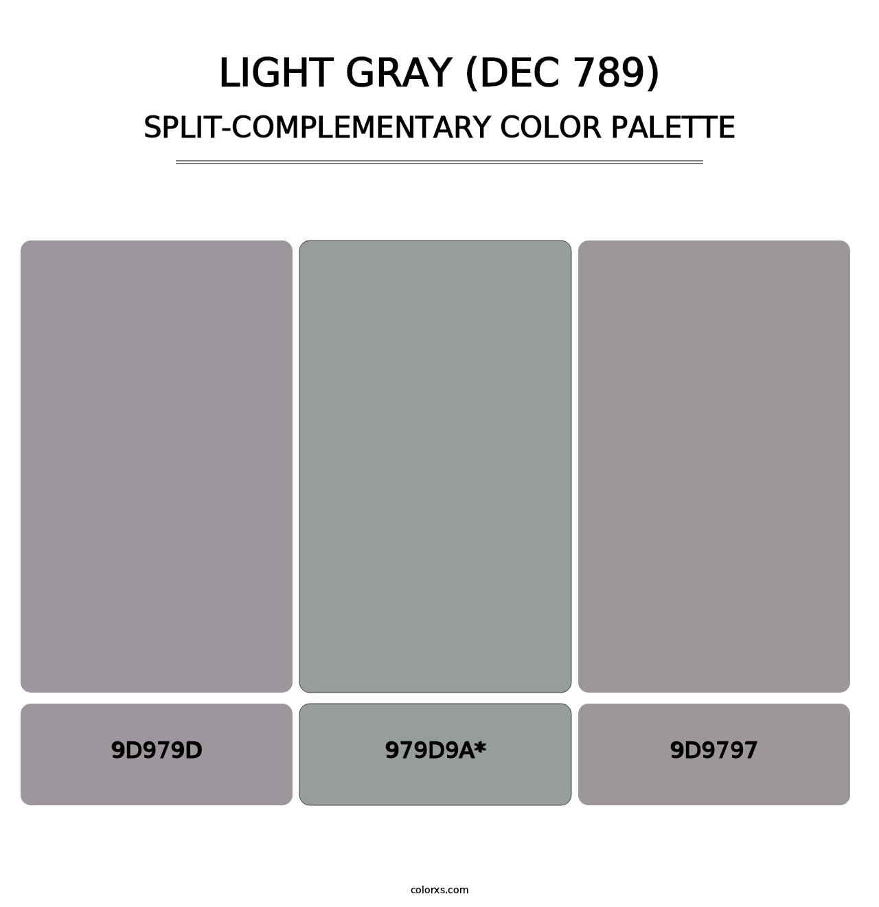 Light Gray (DEC 789) - Split-Complementary Color Palette