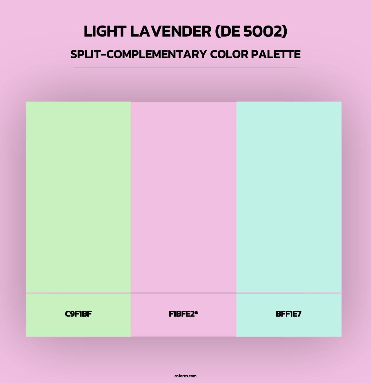 Light Lavender (DE 5002) - Split-Complementary Color Palette