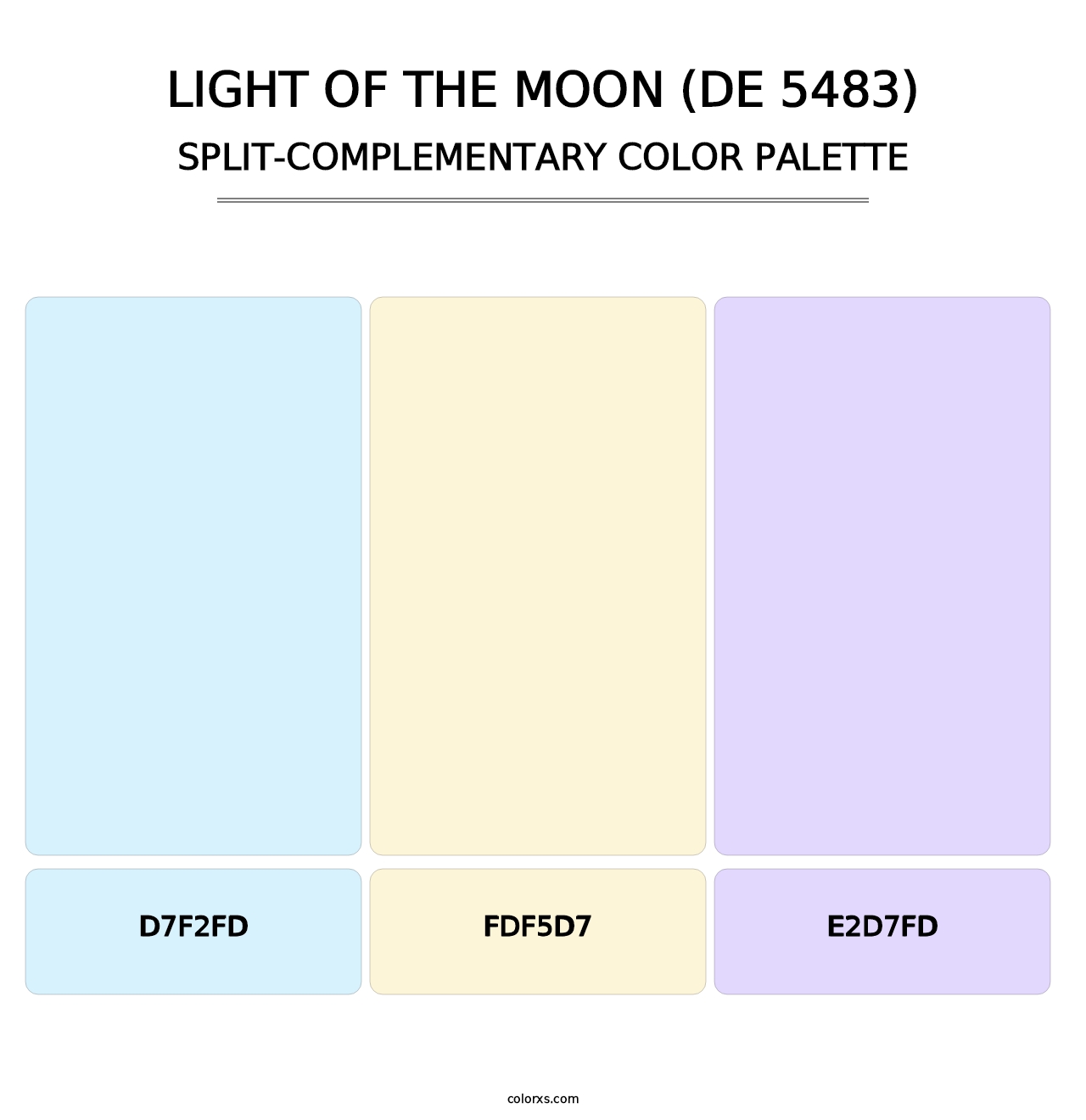 Light of the Moon (DE 5483) - Split-Complementary Color Palette