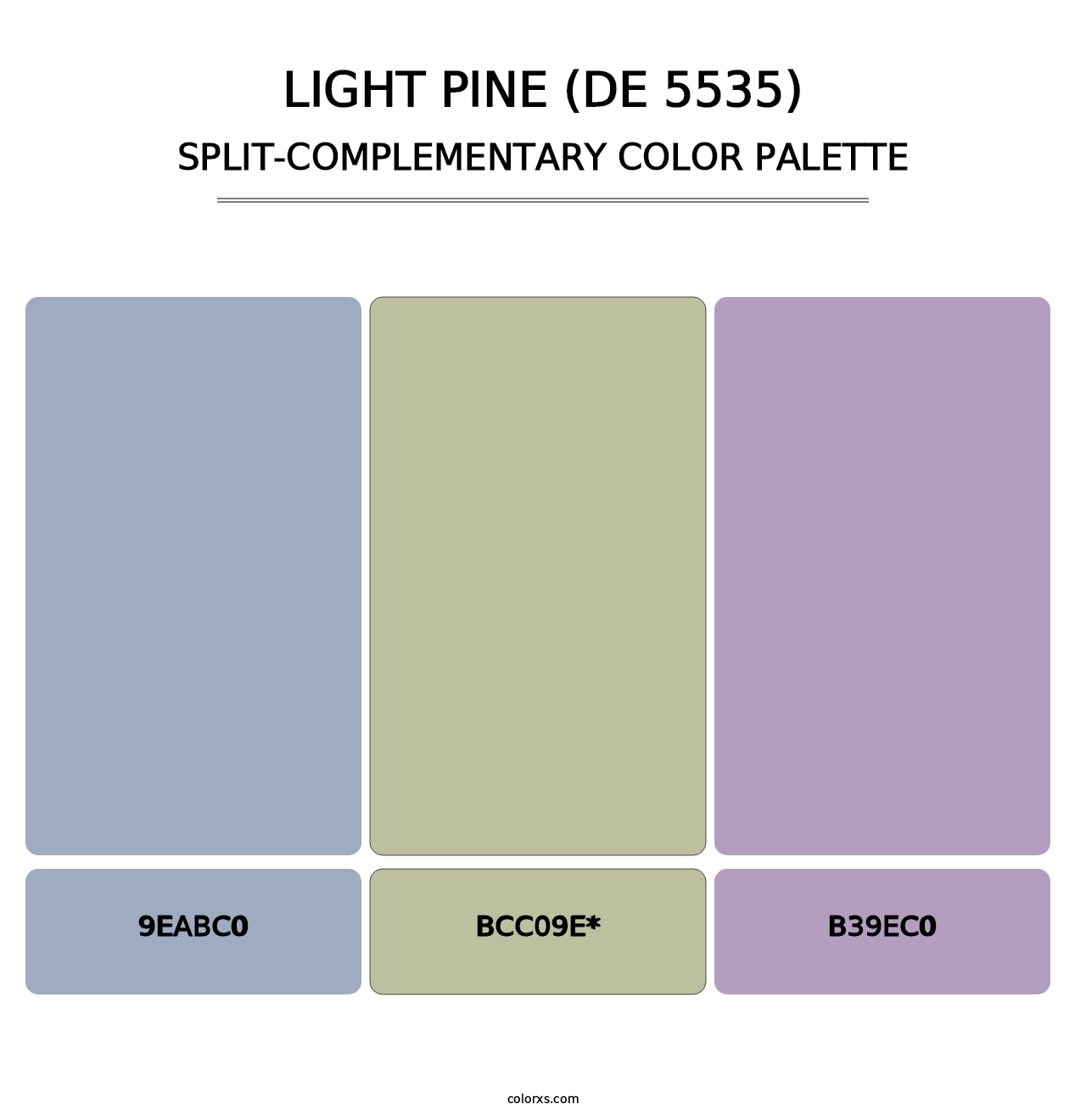 Light Pine (DE 5535) - Split-Complementary Color Palette