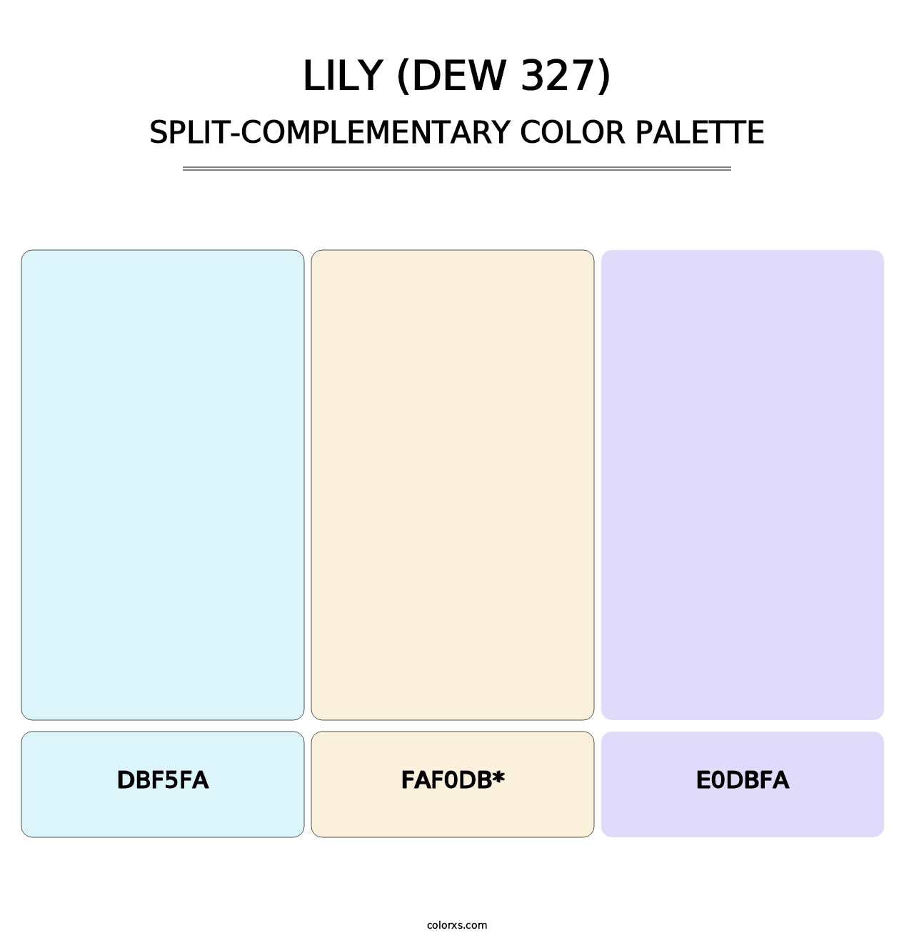 Lily (DEW 327) - Split-Complementary Color Palette