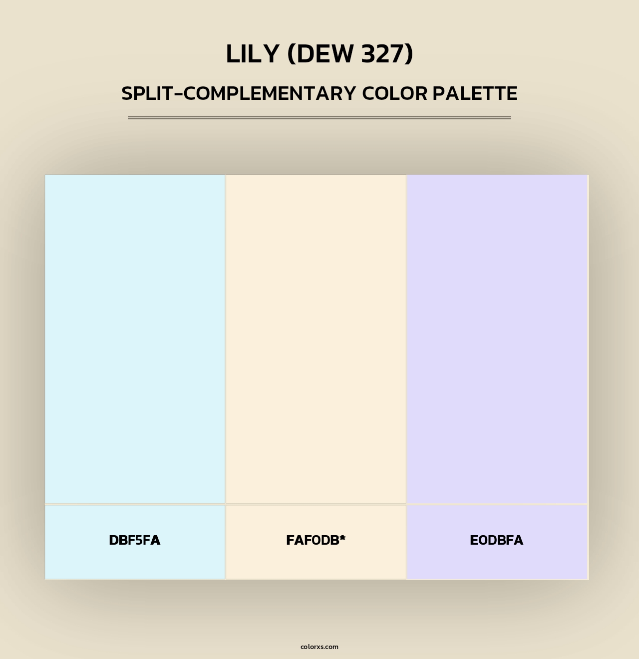 Lily (DEW 327) - Split-Complementary Color Palette