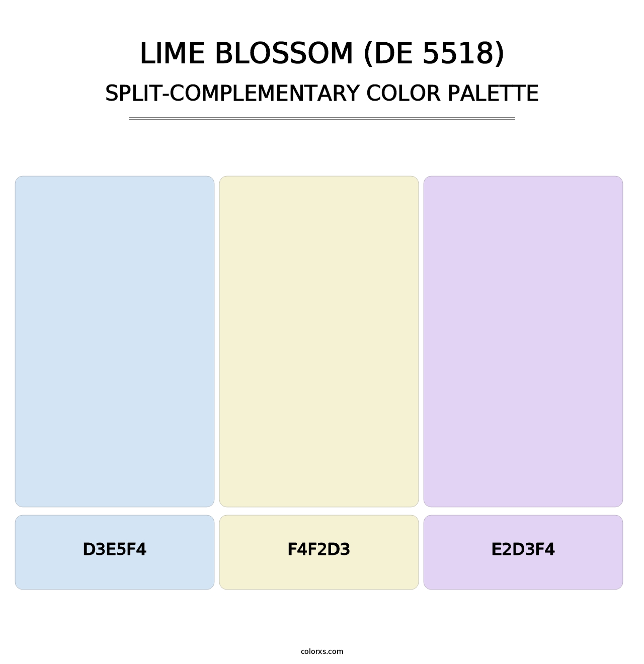 Lime Blossom (DE 5518) - Split-Complementary Color Palette