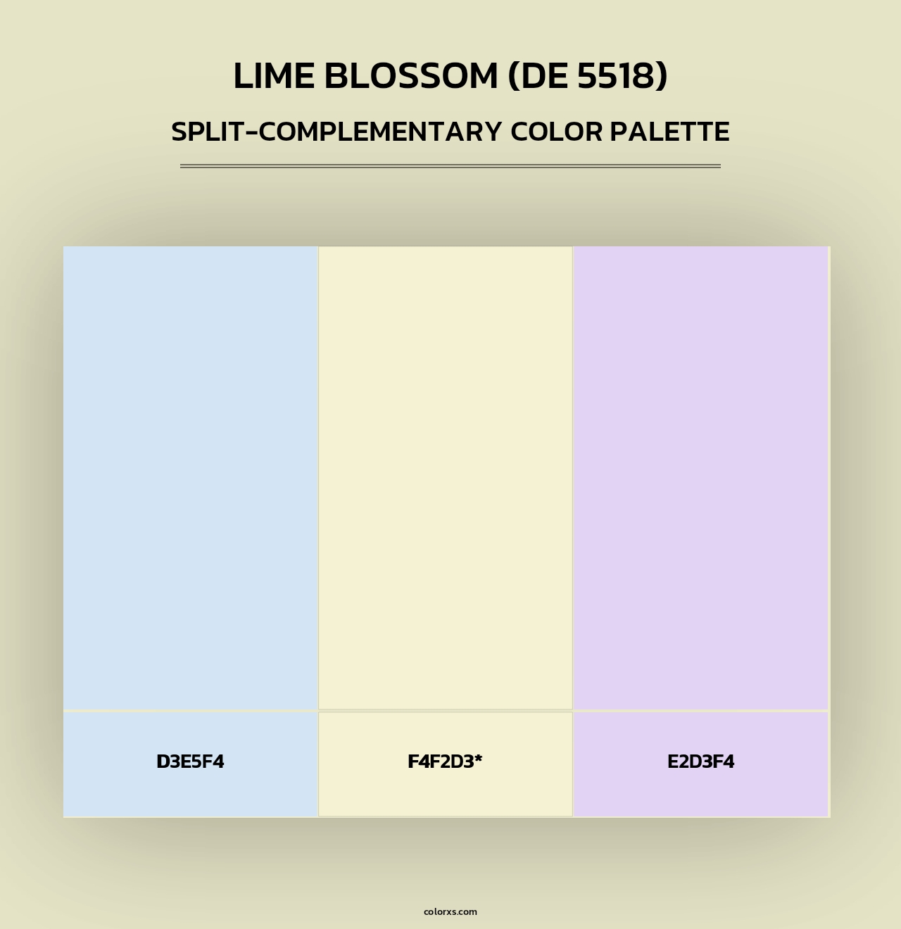 Lime Blossom (DE 5518) - Split-Complementary Color Palette