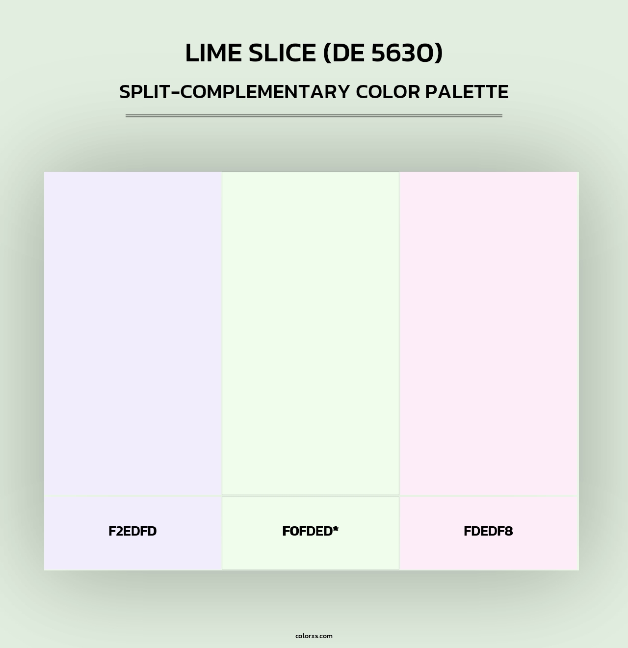 Lime Slice (DE 5630) - Split-Complementary Color Palette