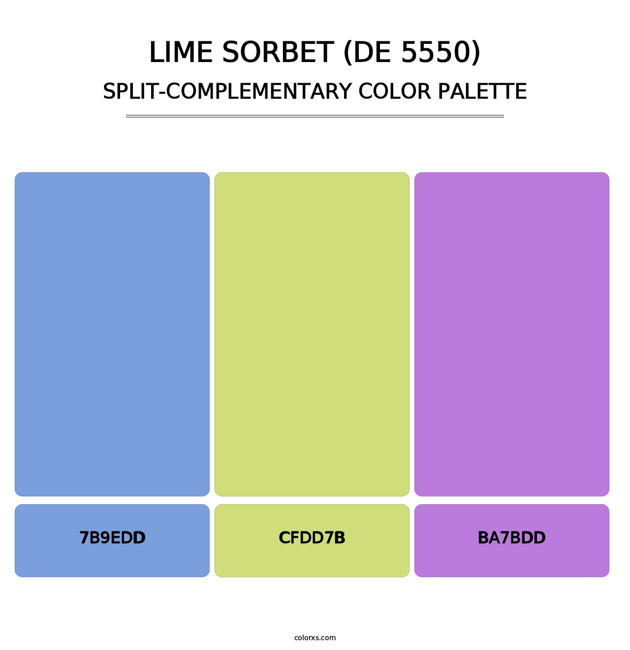 Lime Sorbet (DE 5550) - Split-Complementary Color Palette