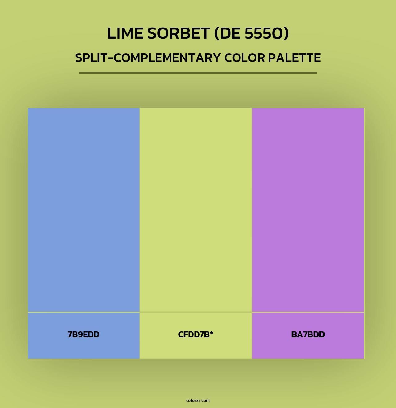 Lime Sorbet (DE 5550) - Split-Complementary Color Palette