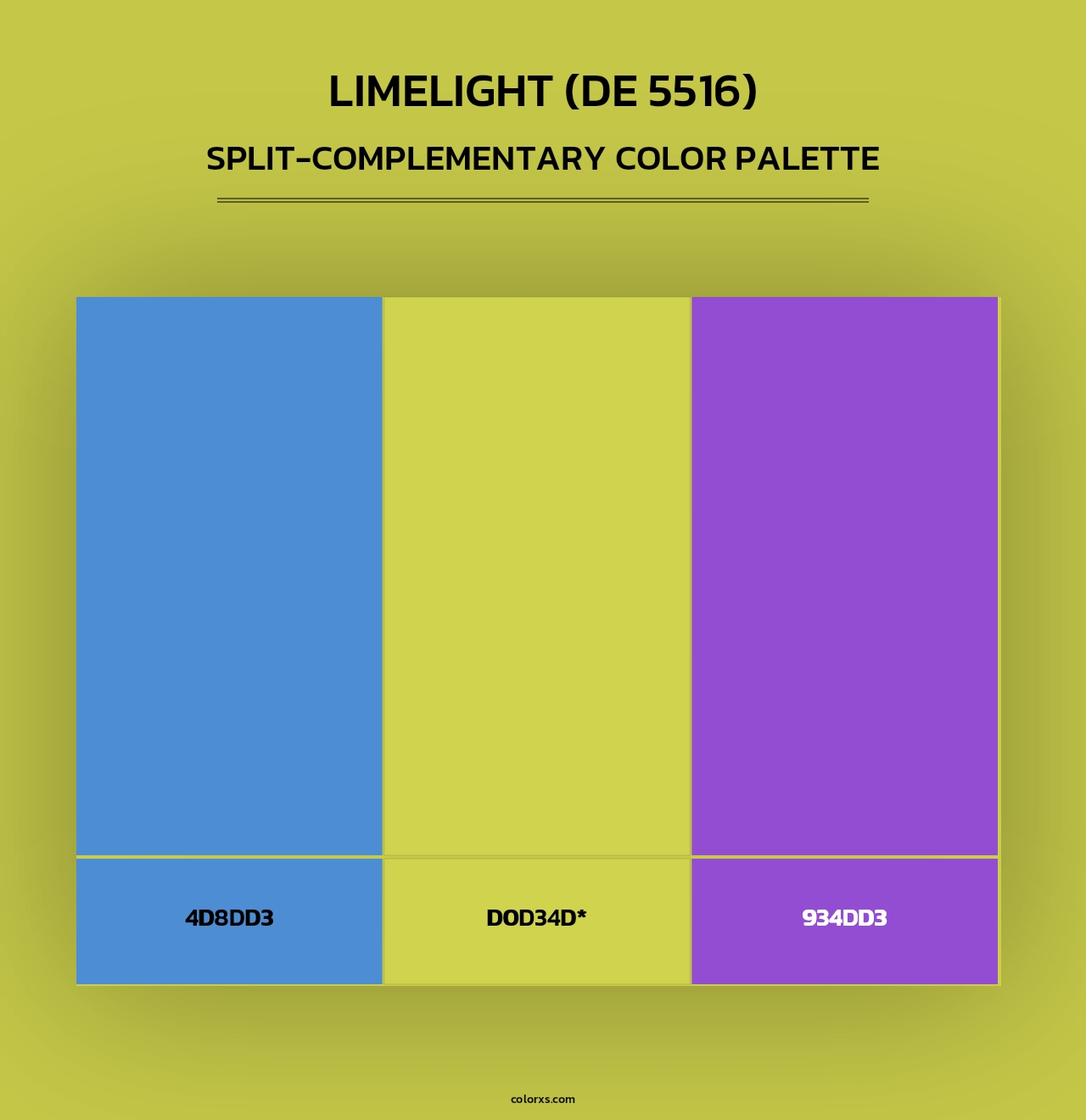Limelight (DE 5516) - Split-Complementary Color Palette