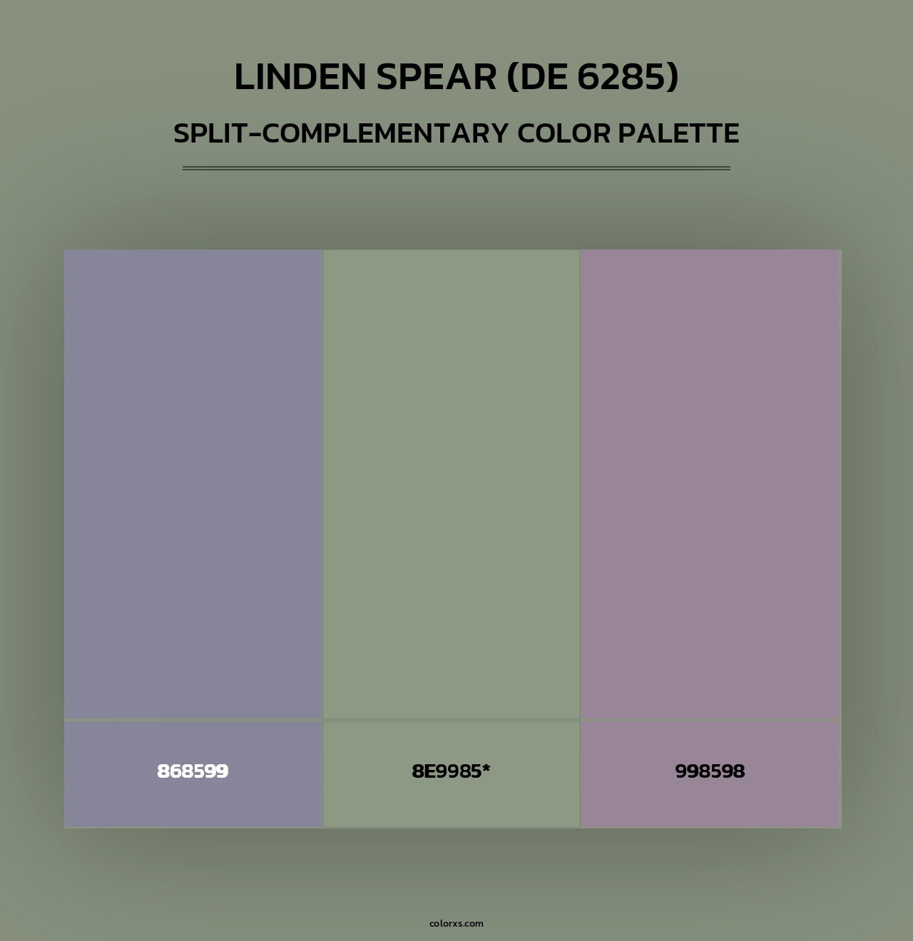 Linden Spear (DE 6285) - Split-Complementary Color Palette