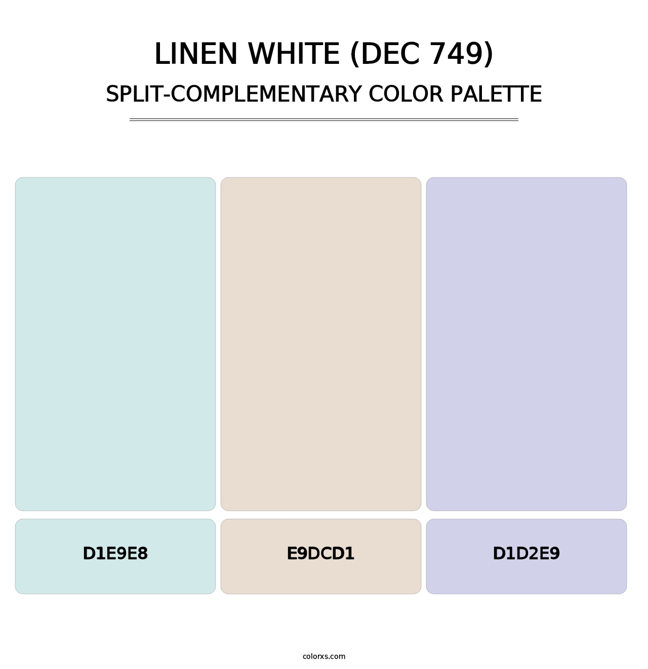 Linen White (DEC 749) - Split-Complementary Color Palette