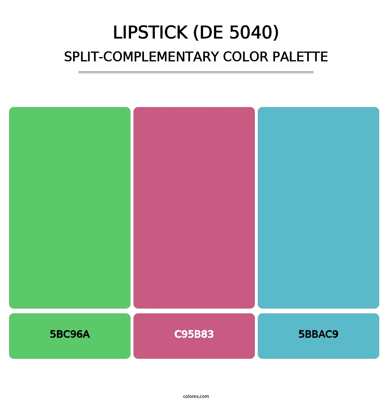 Lipstick (DE 5040) - Split-Complementary Color Palette