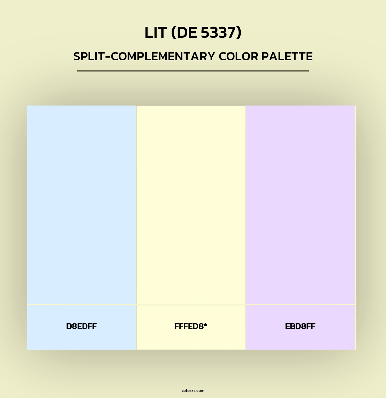 Lit (DE 5337) - Split-Complementary Color Palette