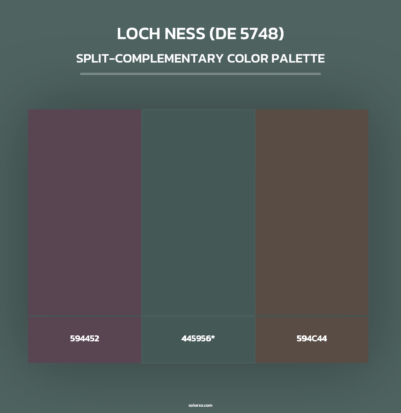 Loch Ness (DE 5748) - Split-Complementary Color Palette
