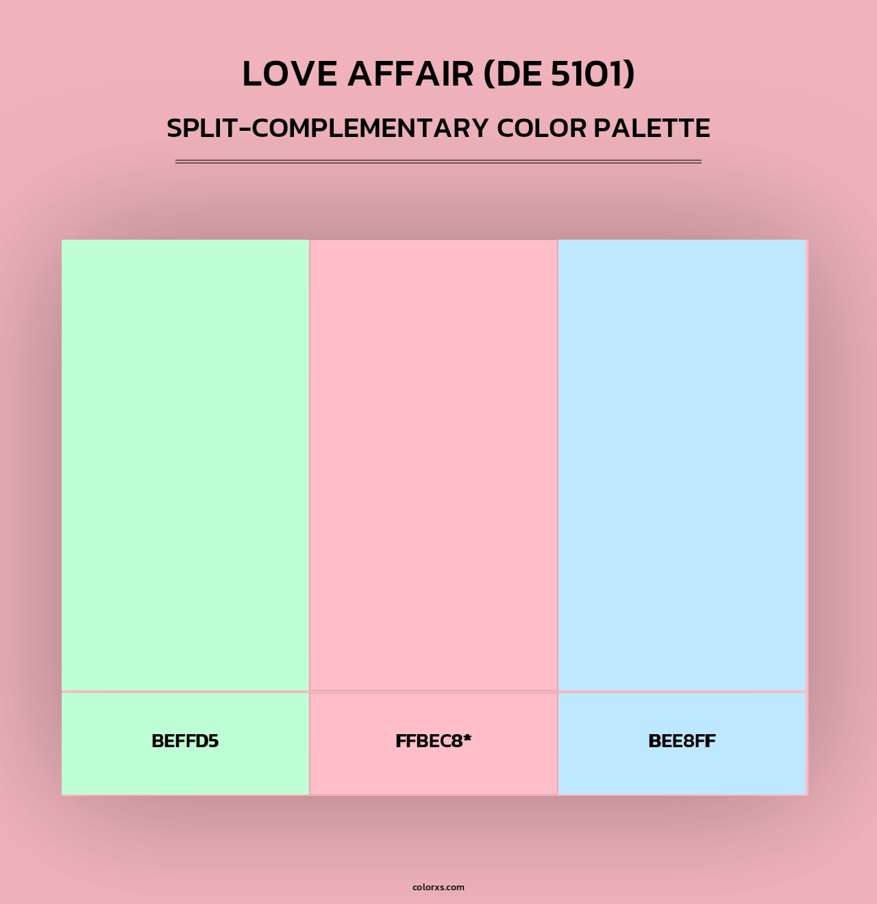 Love Affair (DE 5101) - Split-Complementary Color Palette
