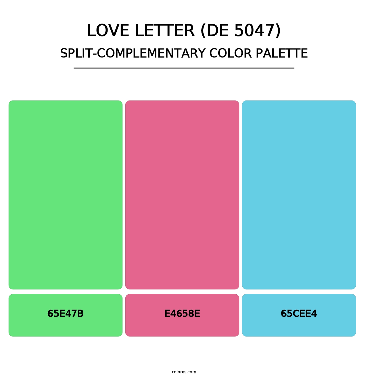 Love Letter (DE 5047) - Split-Complementary Color Palette