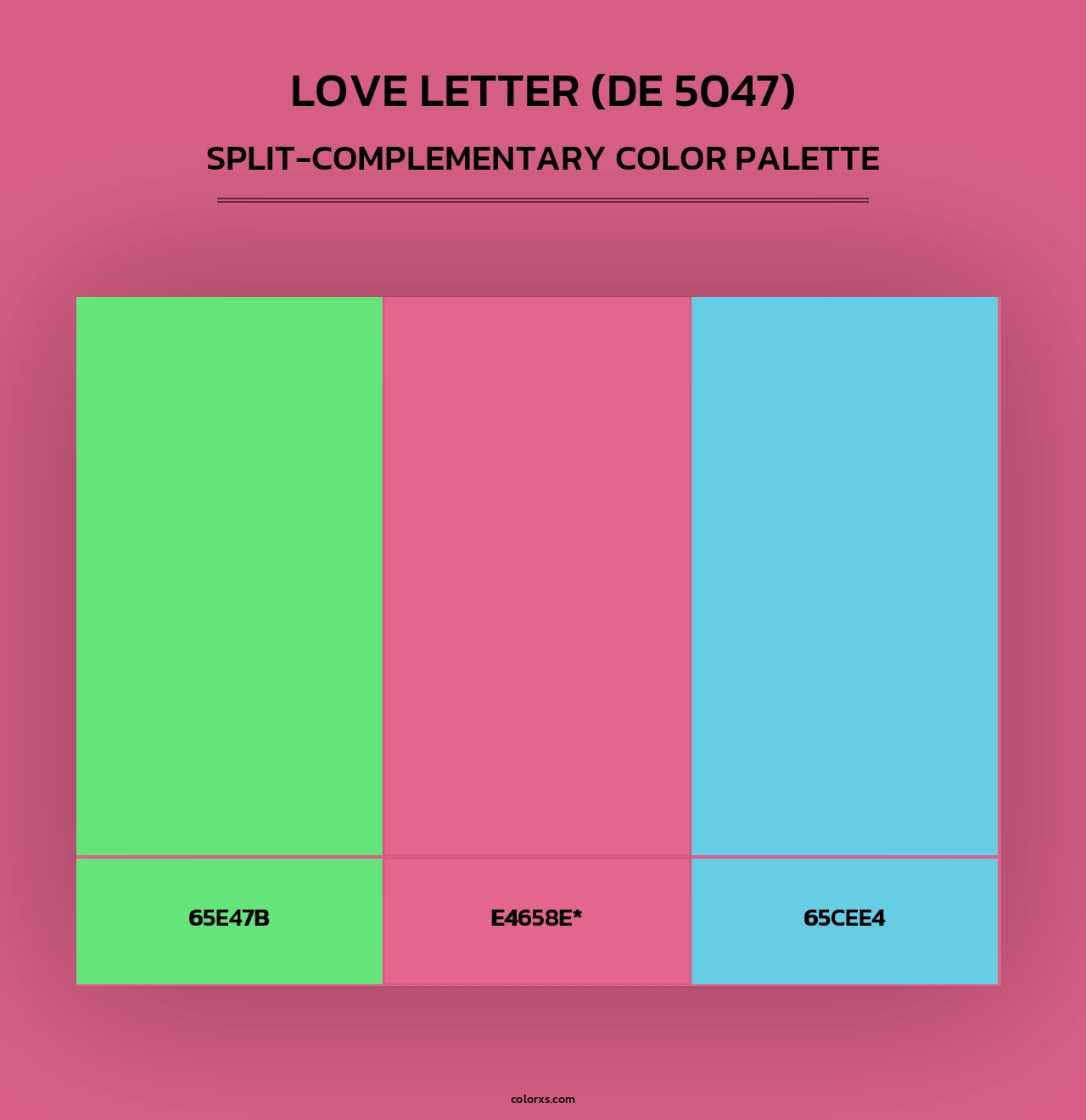 Love Letter (DE 5047) - Split-Complementary Color Palette