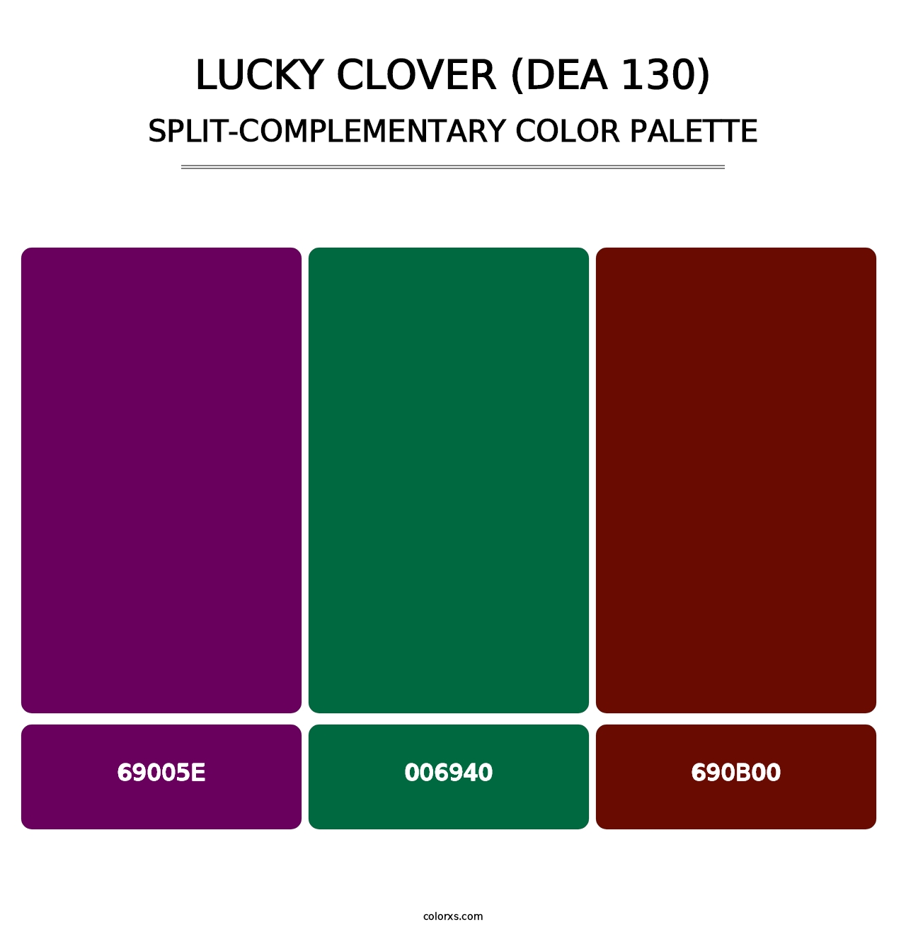 Lucky Clover (DEA 130) - Split-Complementary Color Palette