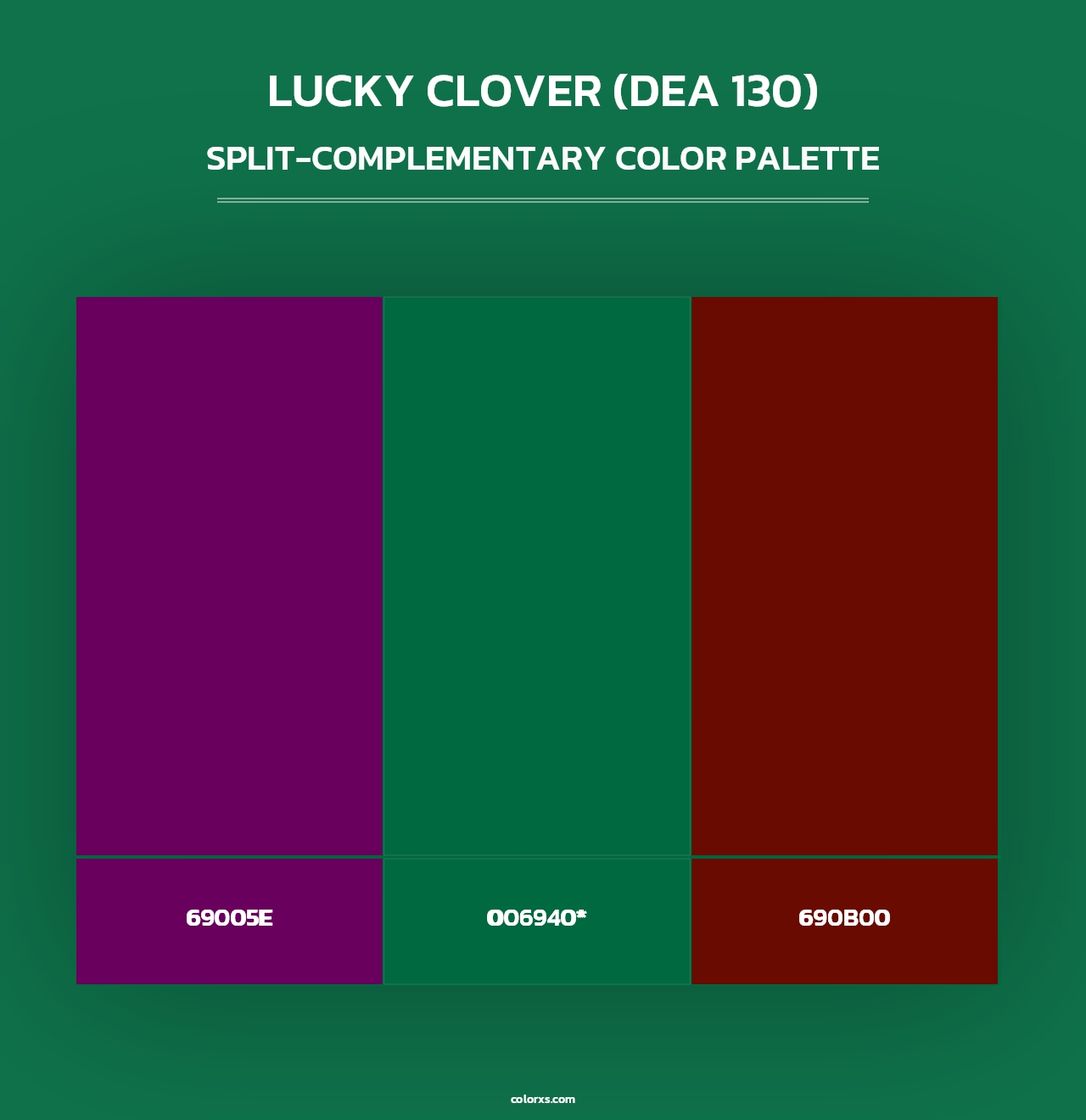 Lucky Clover (DEA 130) - Split-Complementary Color Palette