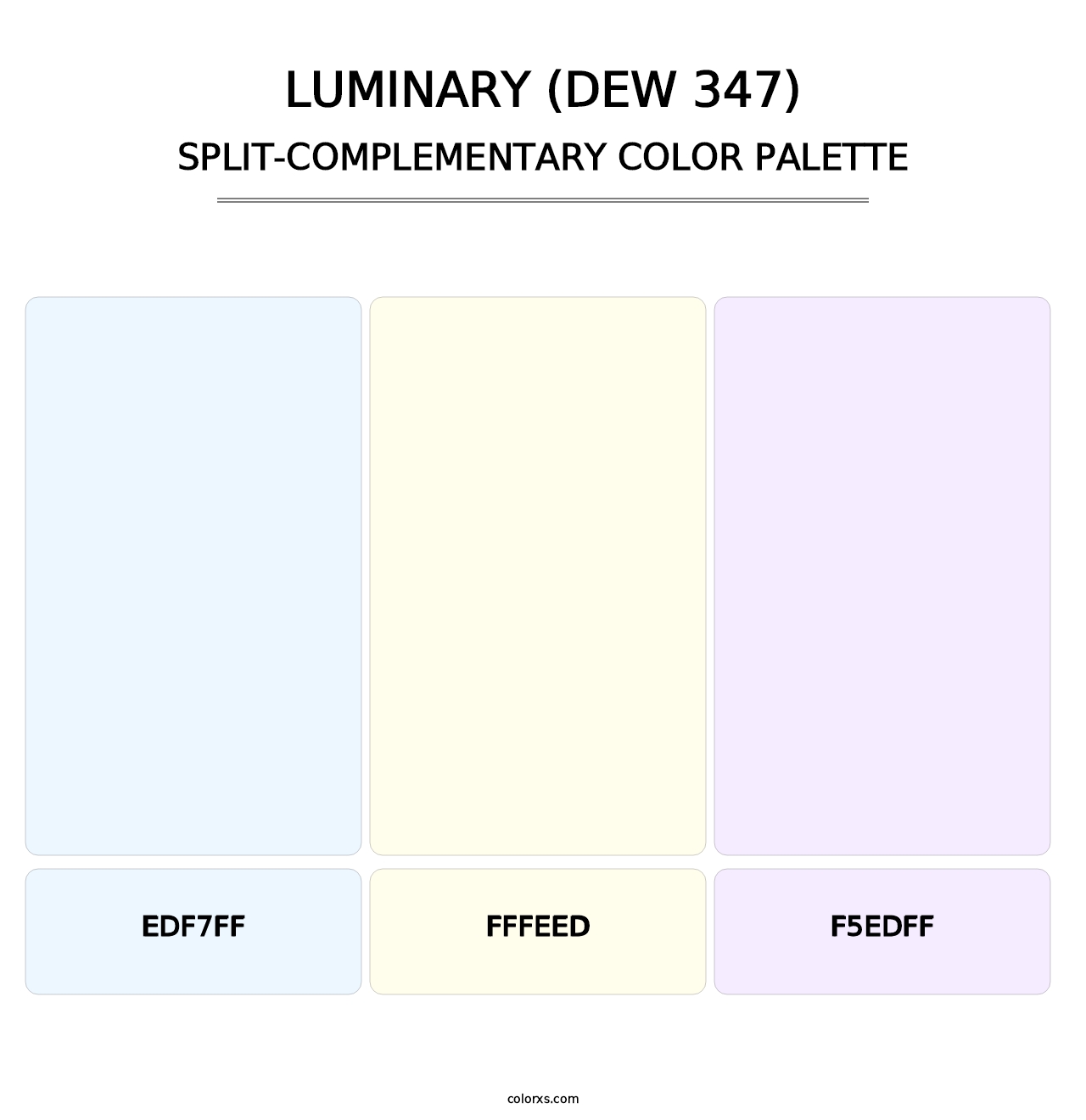 Luminary (DEW 347) - Split-Complementary Color Palette