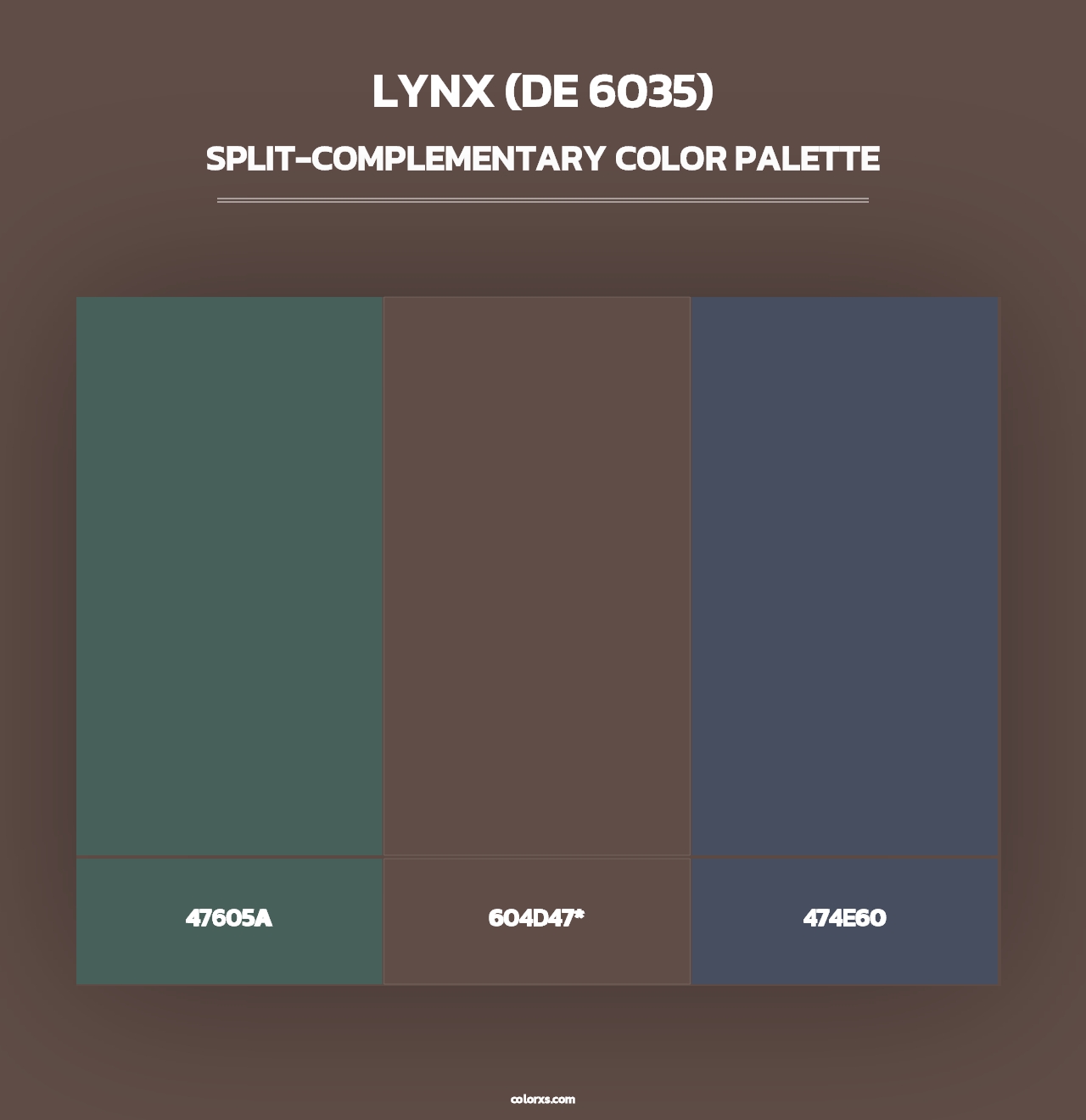 Lynx (DE 6035) - Split-Complementary Color Palette