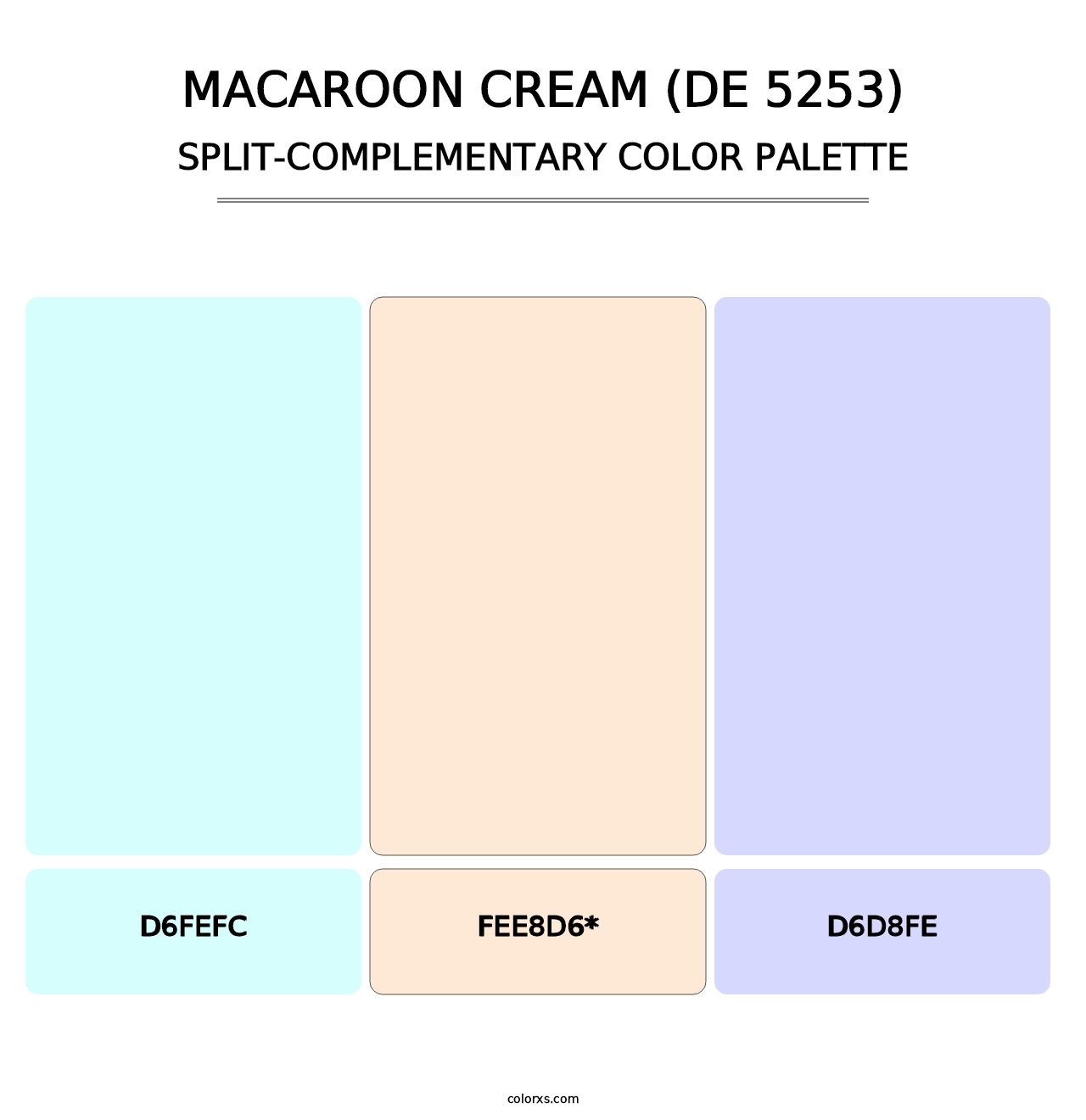 Macaroon Cream (DE 5253) - Split-Complementary Color Palette