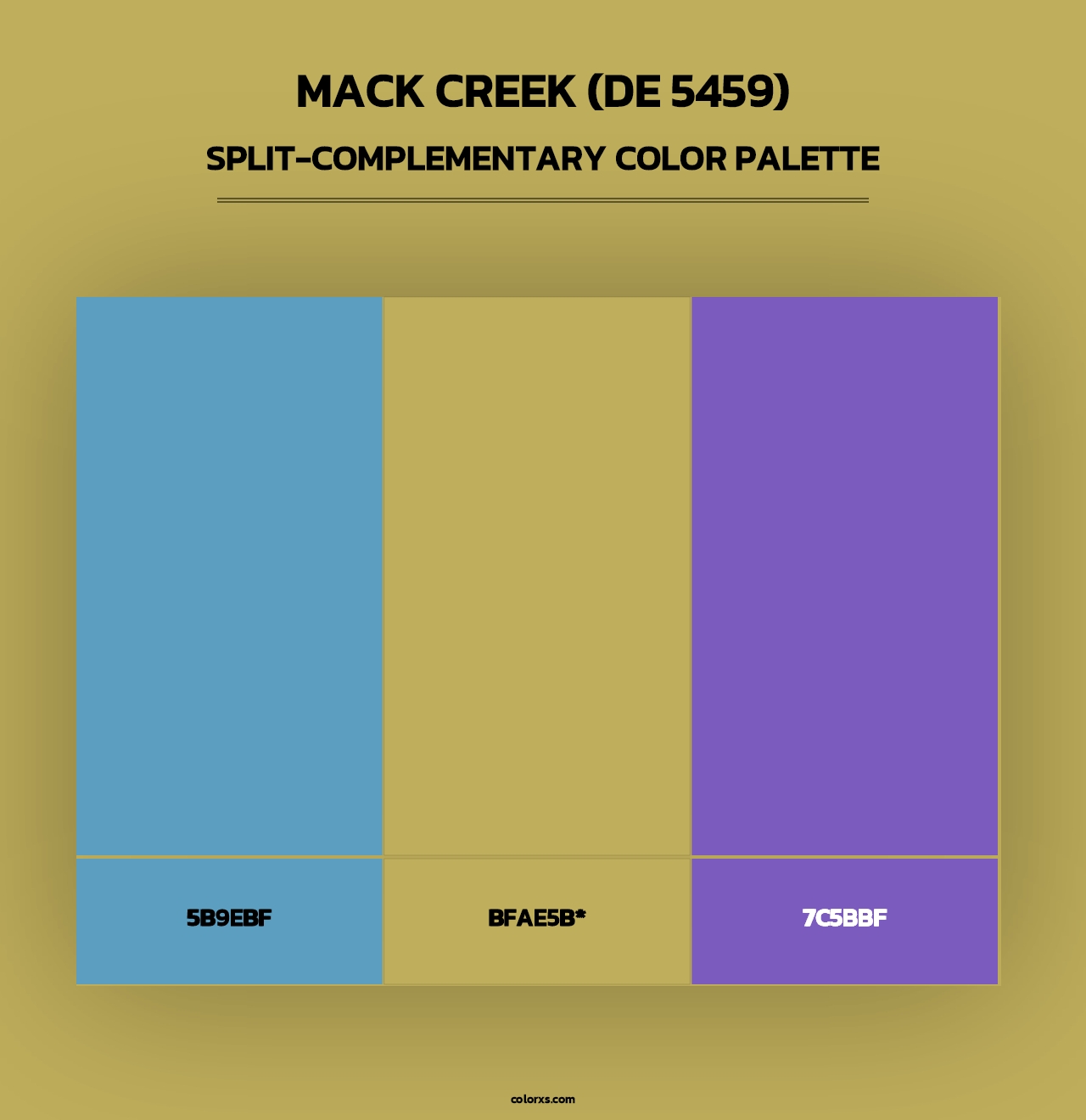 Mack Creek (DE 5459) - Split-Complementary Color Palette
