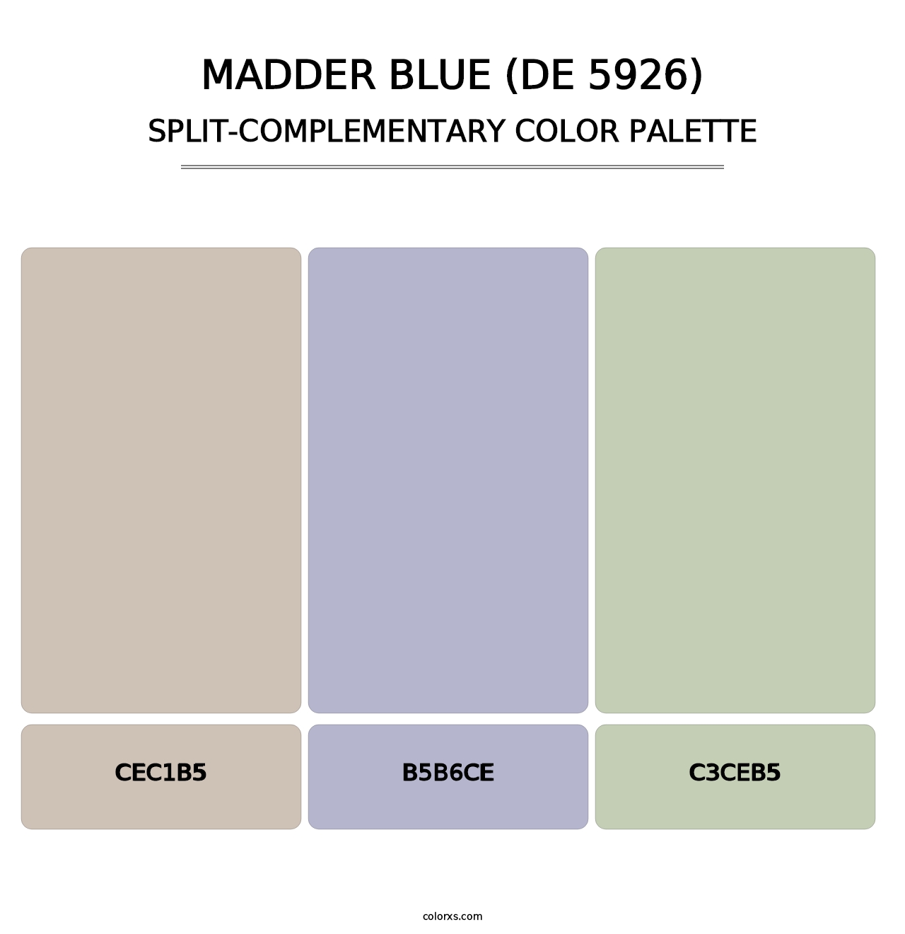 Madder Blue (DE 5926) - Split-Complementary Color Palette