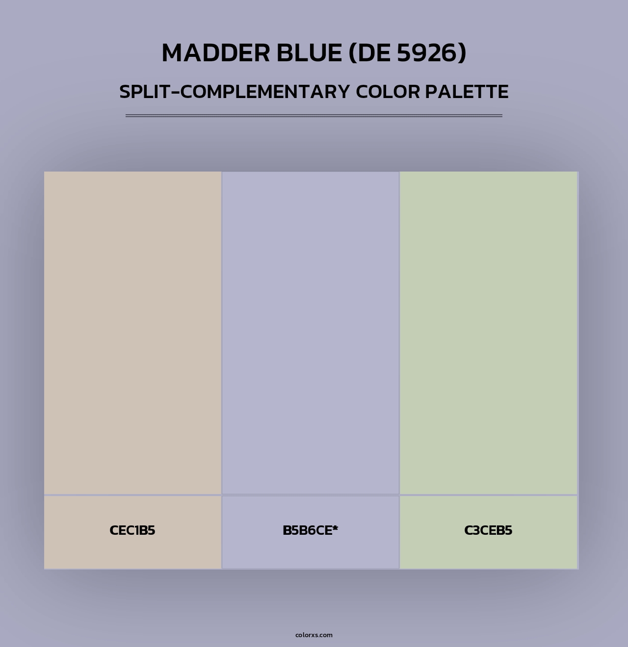Madder Blue (DE 5926) - Split-Complementary Color Palette