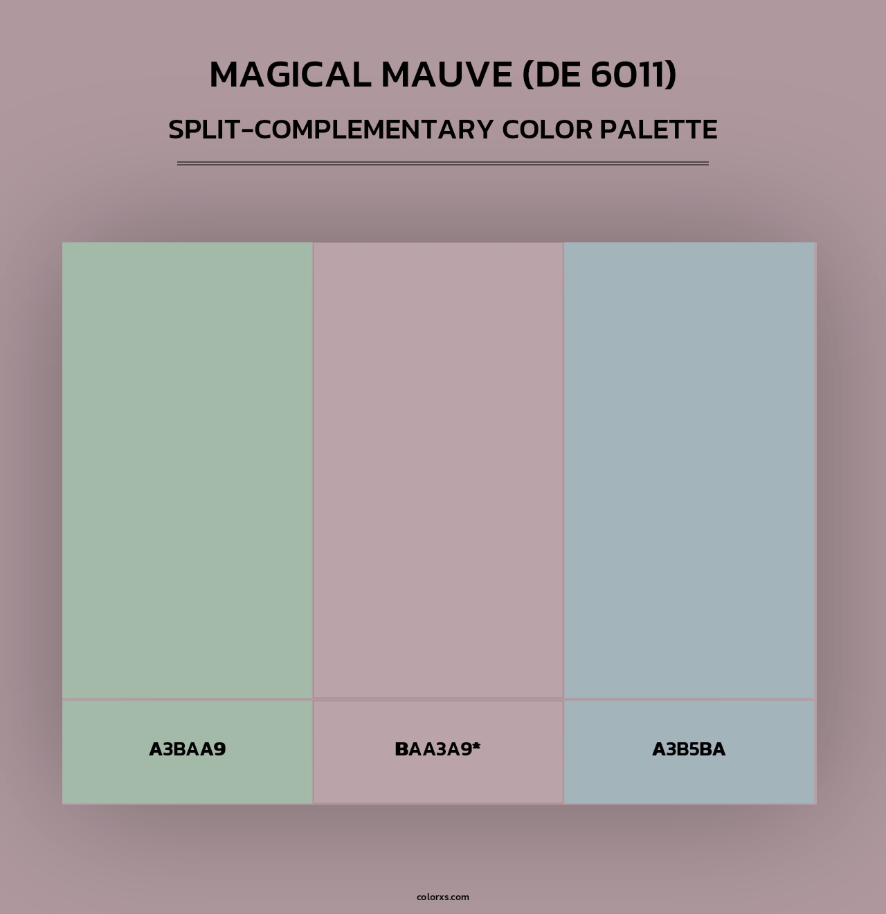 Magical Mauve (DE 6011) - Split-Complementary Color Palette