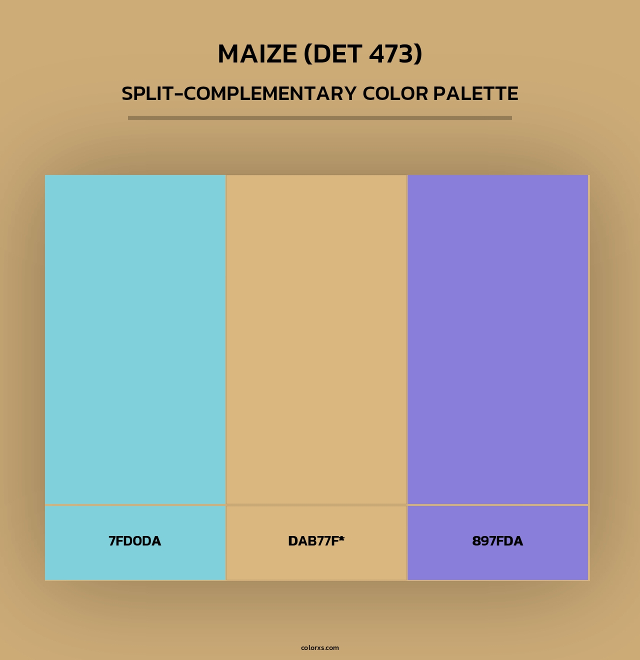 Maize (DET 473) - Split-Complementary Color Palette