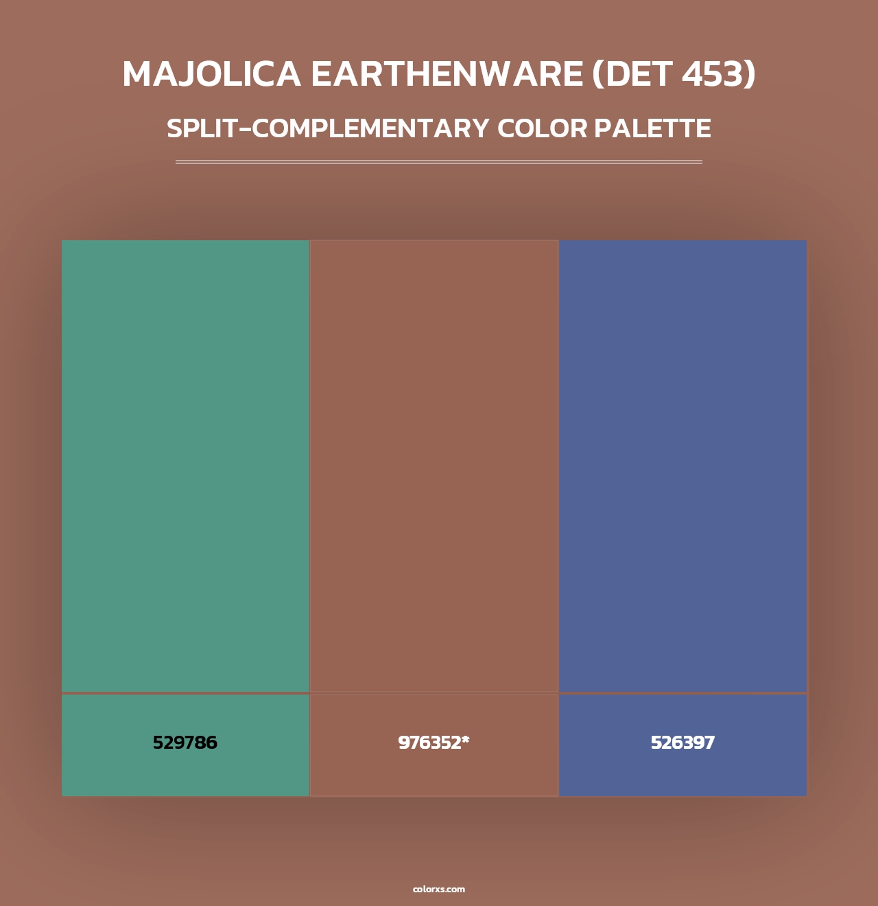 Majolica Earthenware (DET 453) - Split-Complementary Color Palette