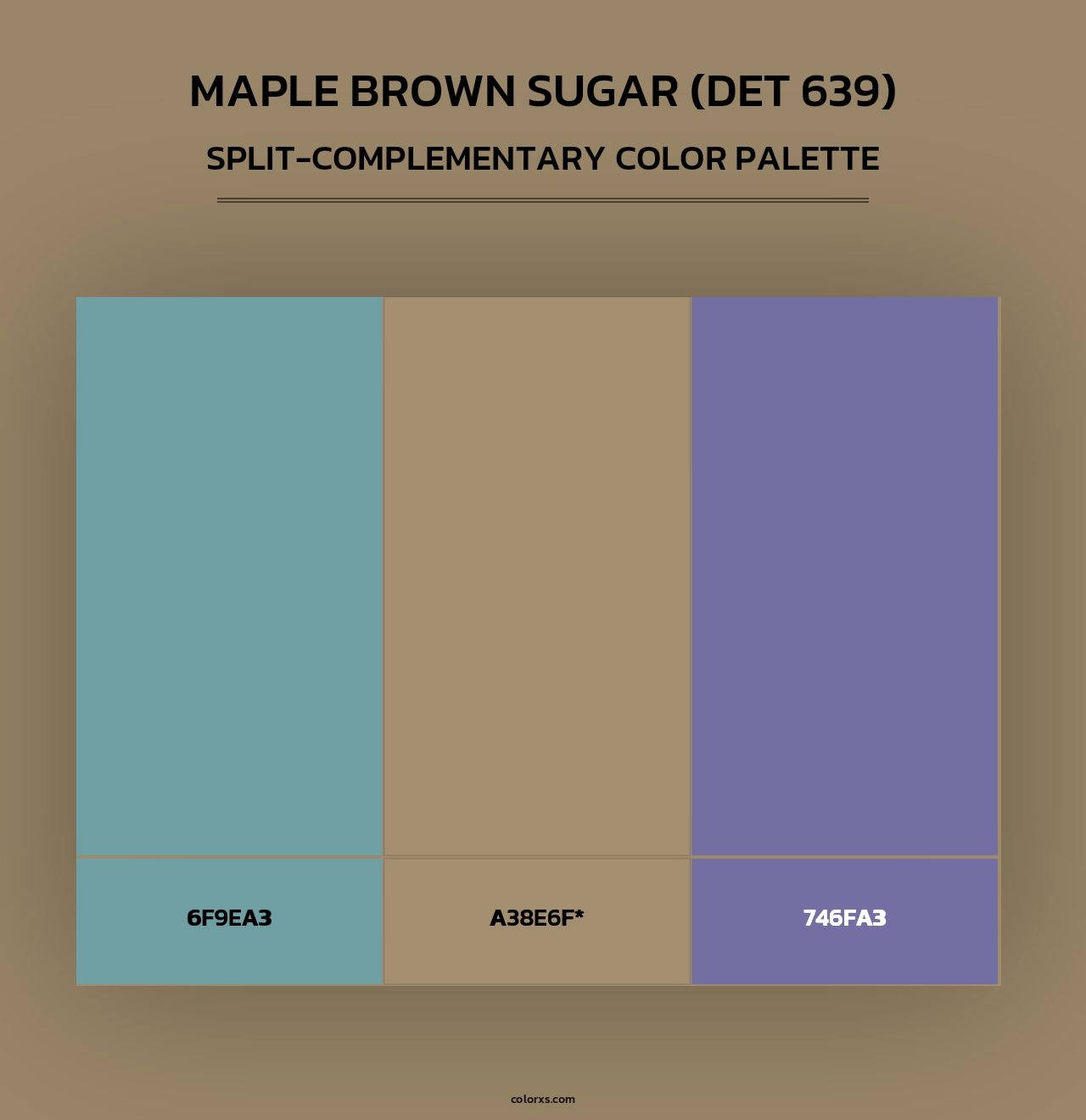 Maple Brown Sugar (DET 639) - Split-Complementary Color Palette