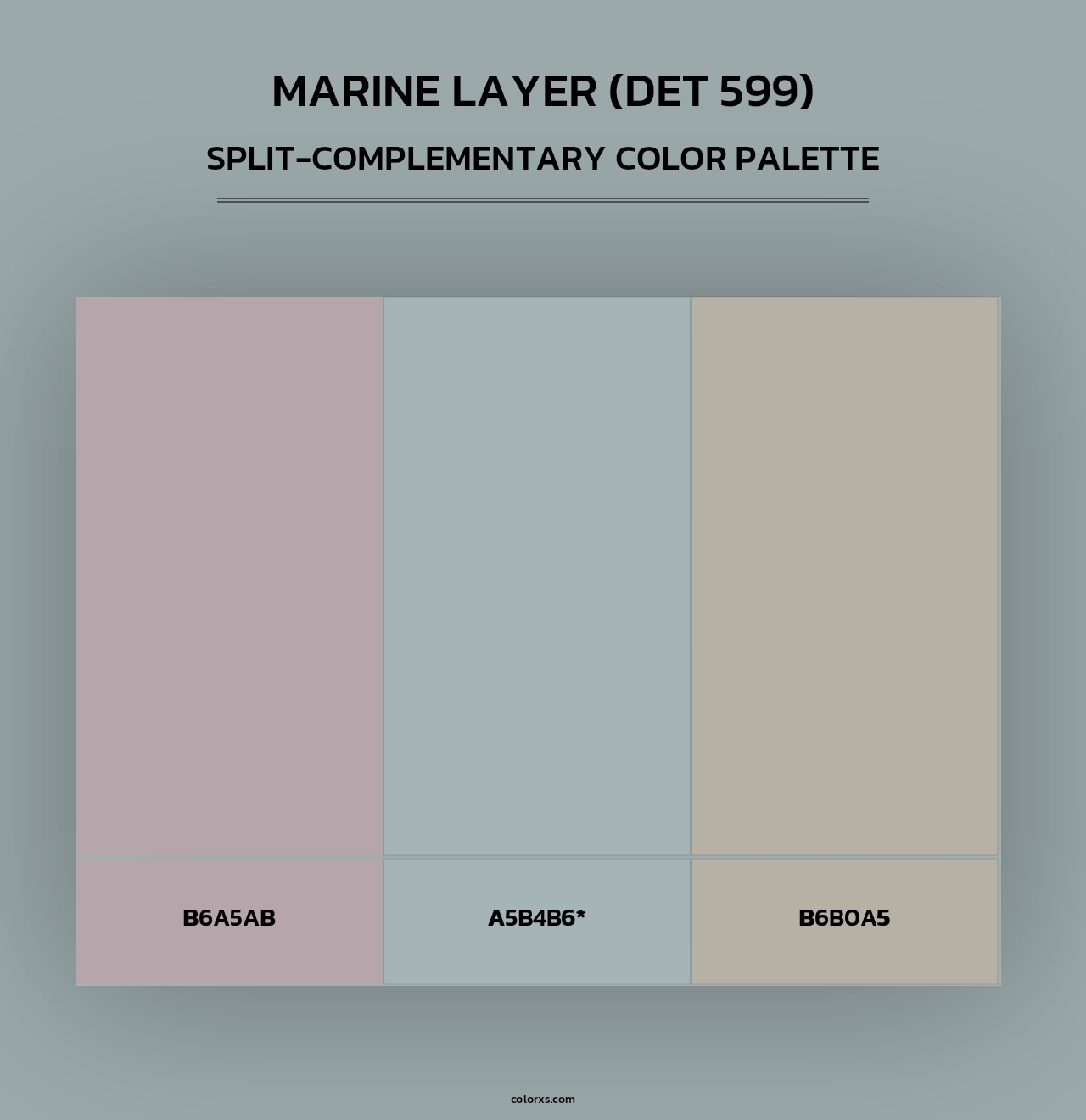 Marine Layer (DET 599) - Split-Complementary Color Palette