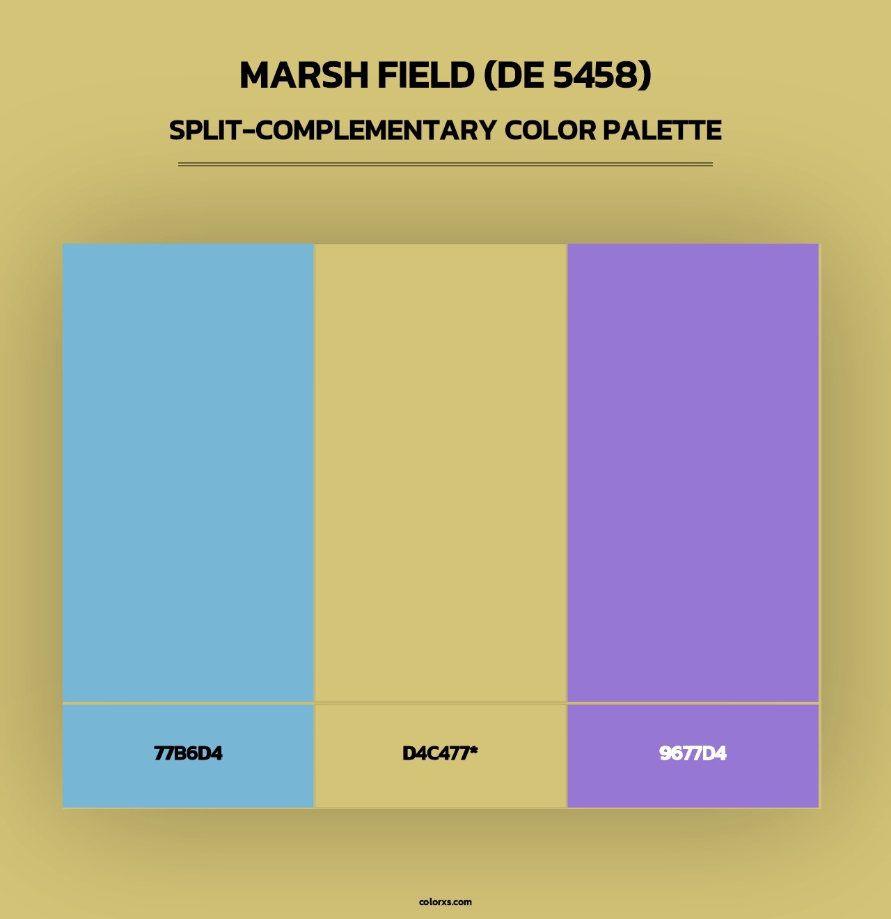 Marsh Field (DE 5458) - Split-Complementary Color Palette