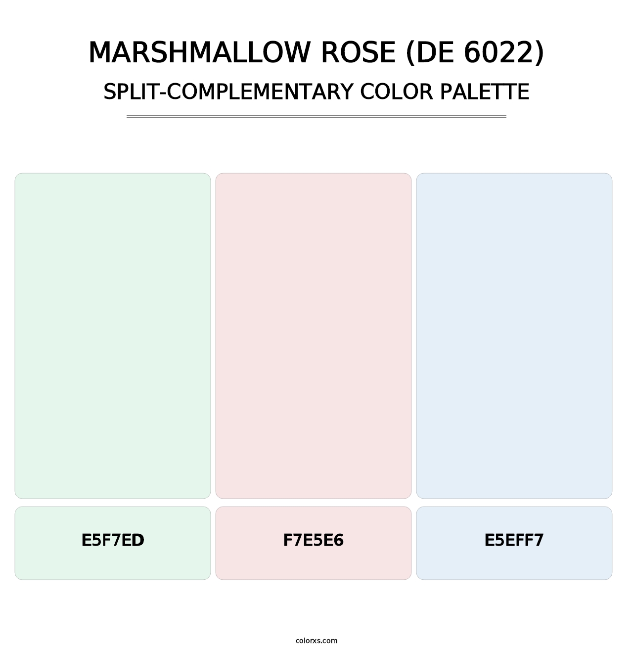 Marshmallow Rose (DE 6022) - Split-Complementary Color Palette
