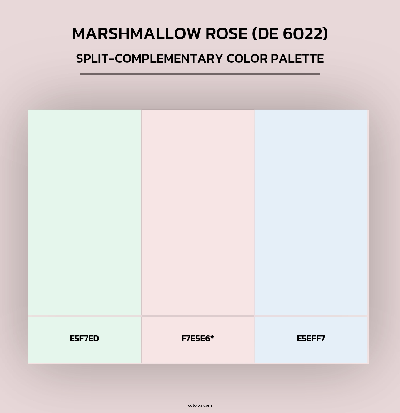 Marshmallow Rose (DE 6022) - Split-Complementary Color Palette