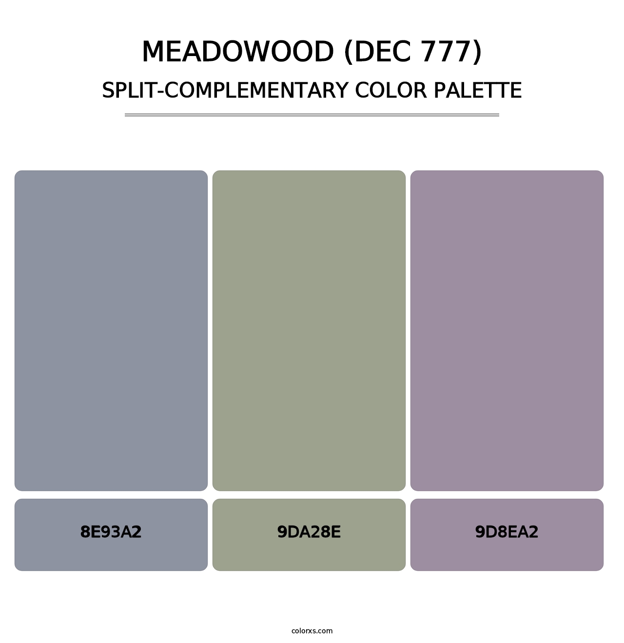 Meadowood (DEC 777) - Split-Complementary Color Palette