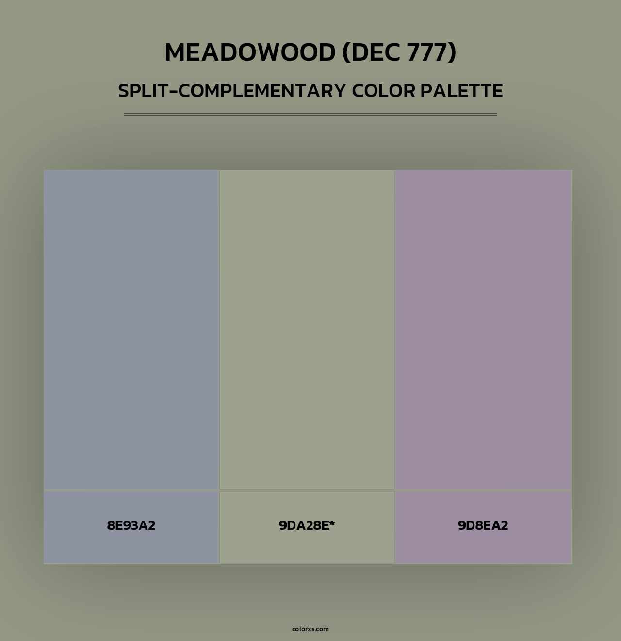 Meadowood (DEC 777) - Split-Complementary Color Palette