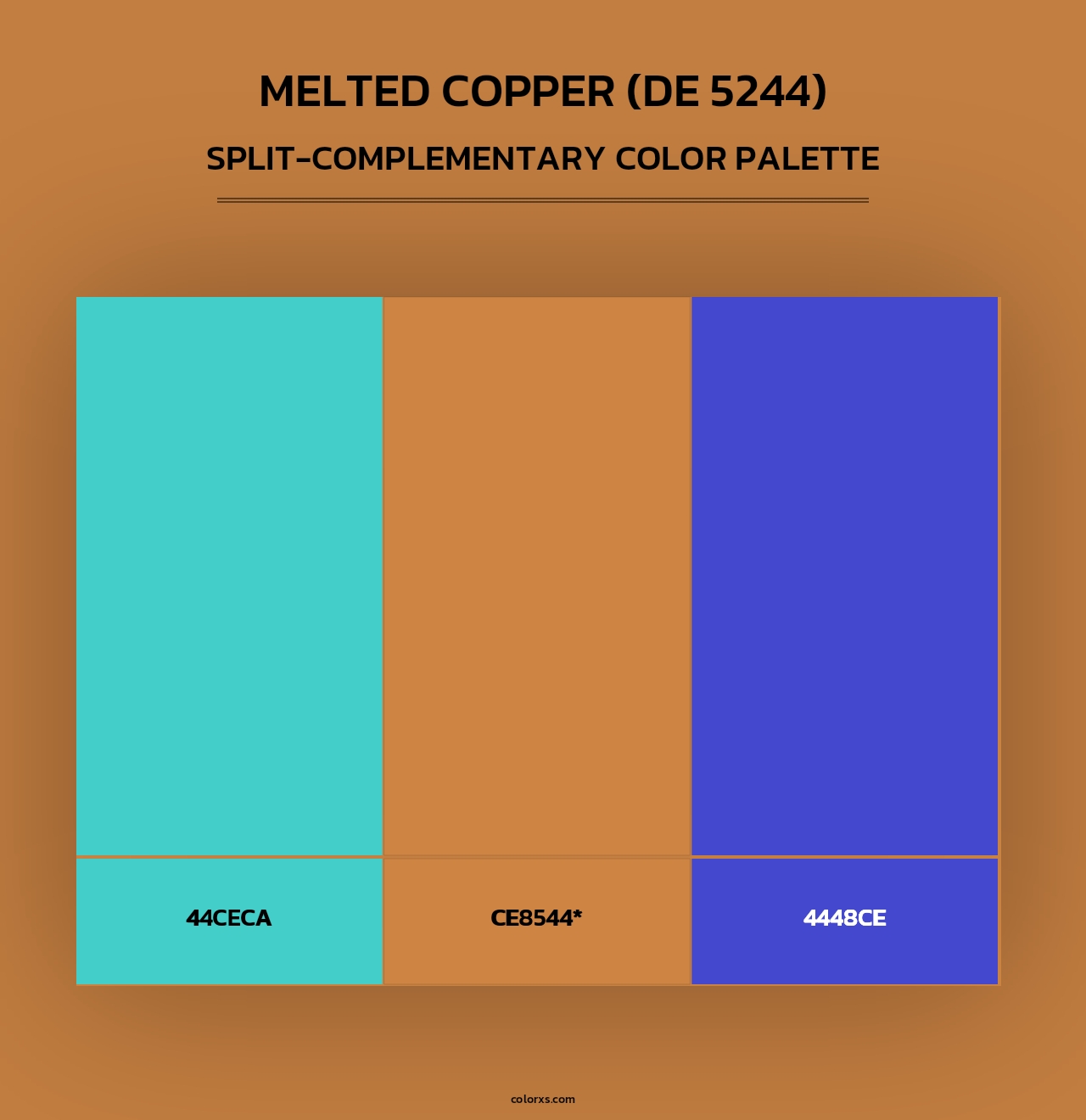 Melted Copper (DE 5244) - Split-Complementary Color Palette