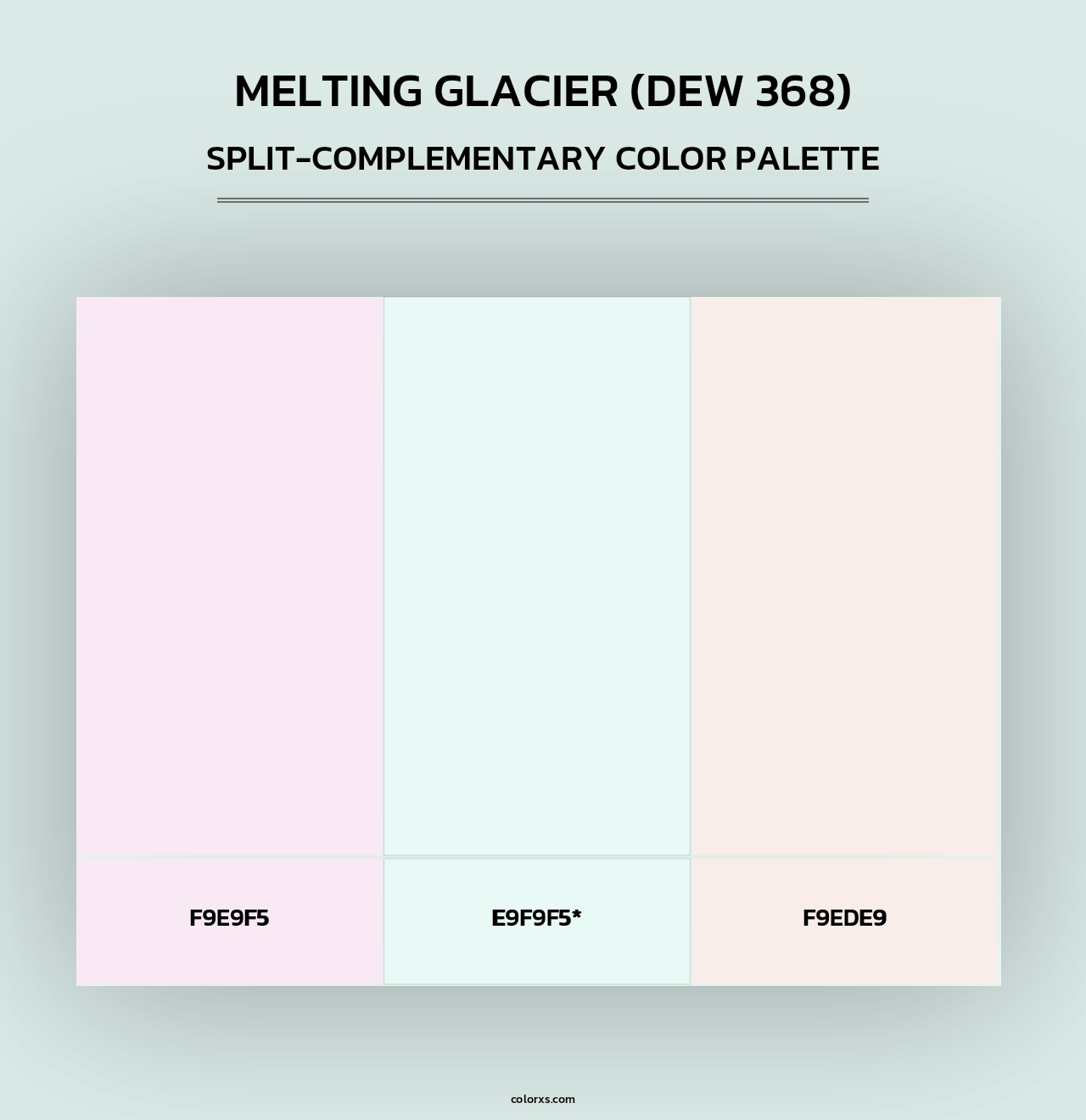 Melting Glacier (DEW 368) - Split-Complementary Color Palette