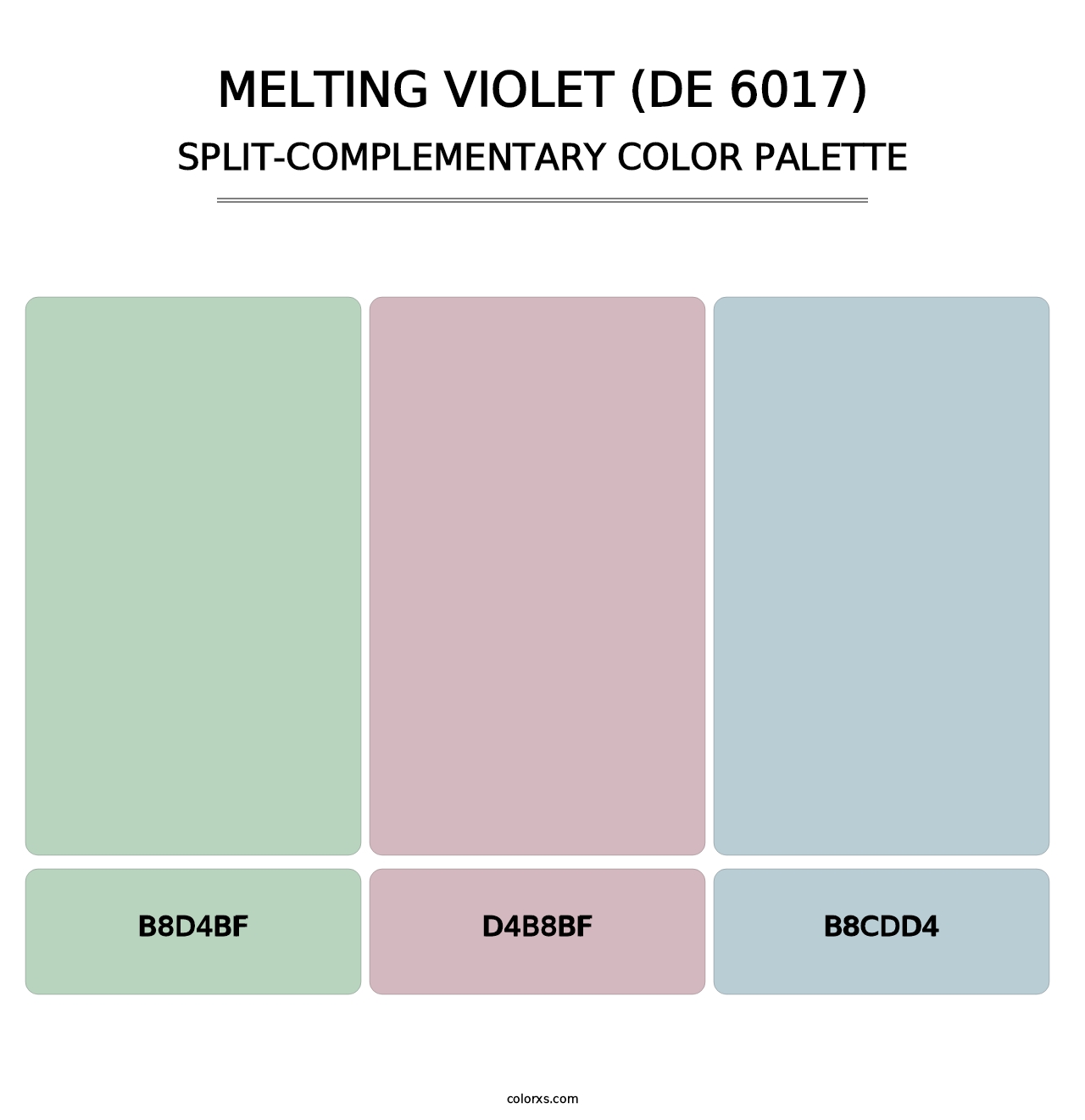 Melting Violet (DE 6017) - Split-Complementary Color Palette