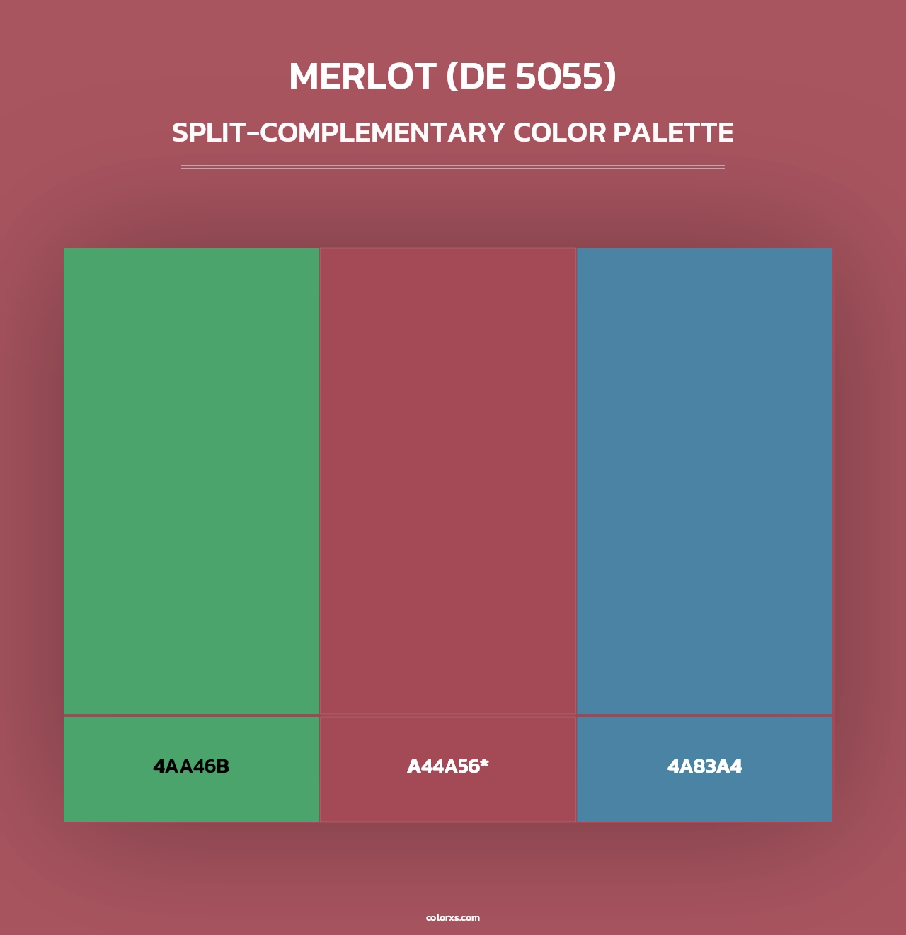 Merlot (DE 5055) - Split-Complementary Color Palette