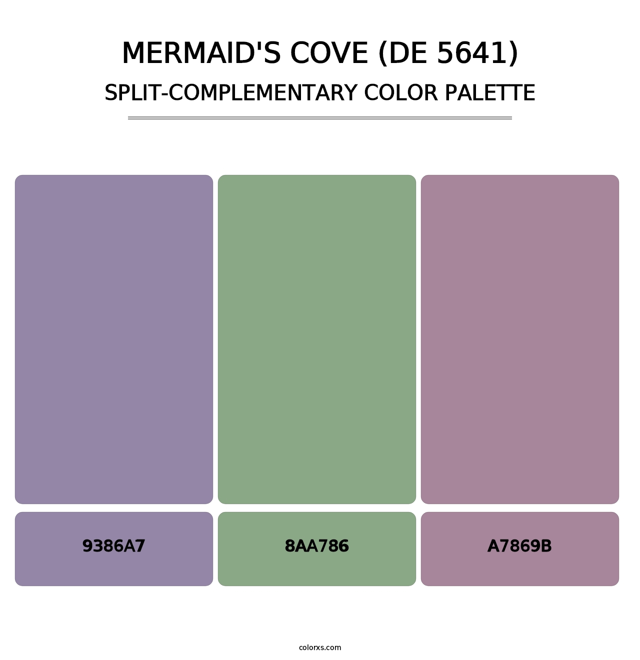 Mermaid's Cove (DE 5641) - Split-Complementary Color Palette