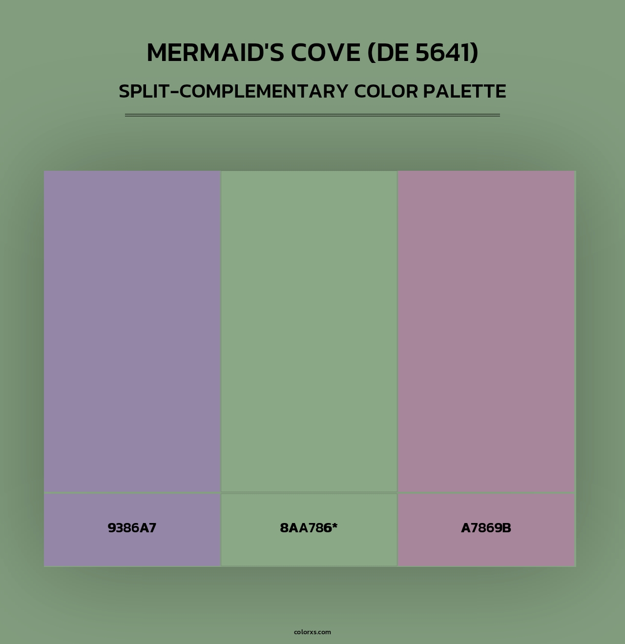 Mermaid's Cove (DE 5641) - Split-Complementary Color Palette