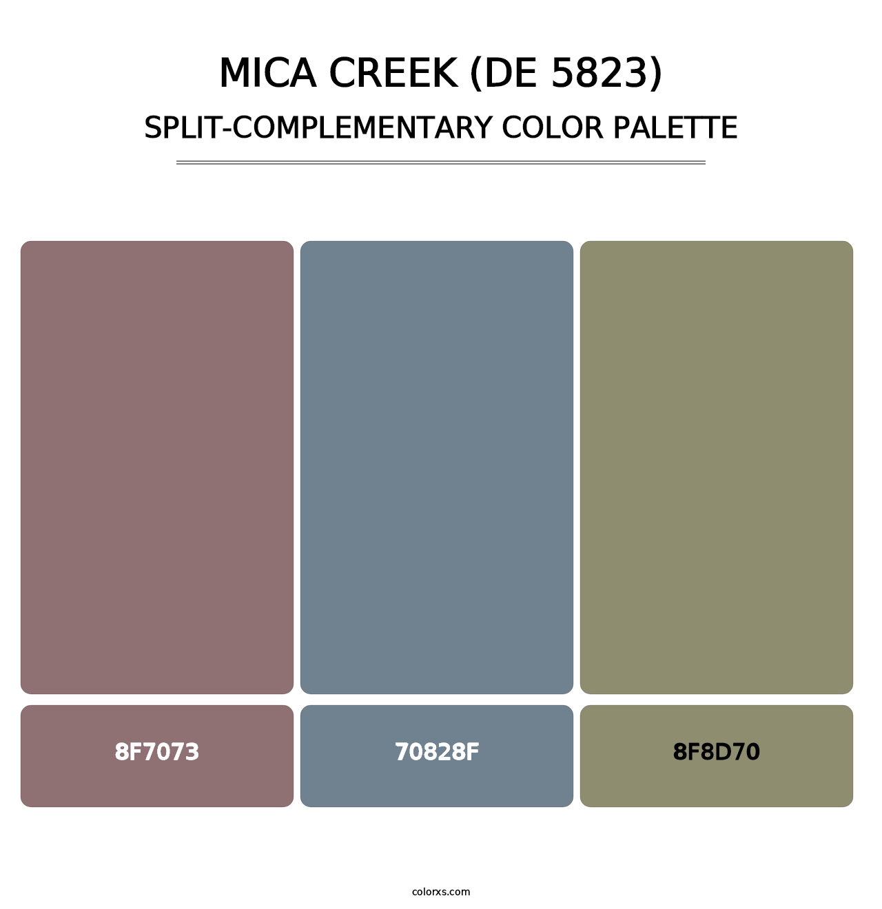 Mica Creek (DE 5823) - Split-Complementary Color Palette